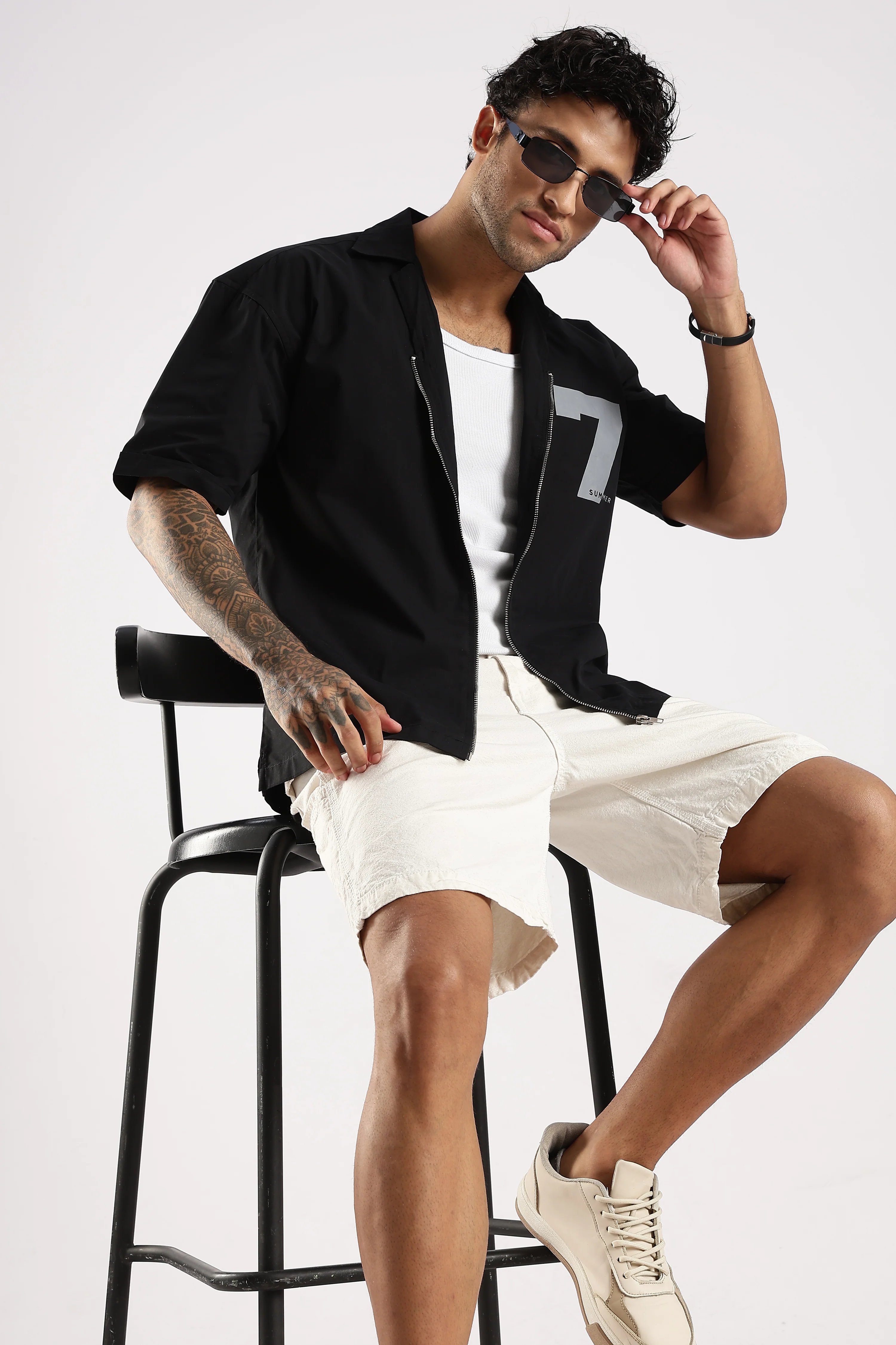 Men Black Slim Fit Shirt - Image 10