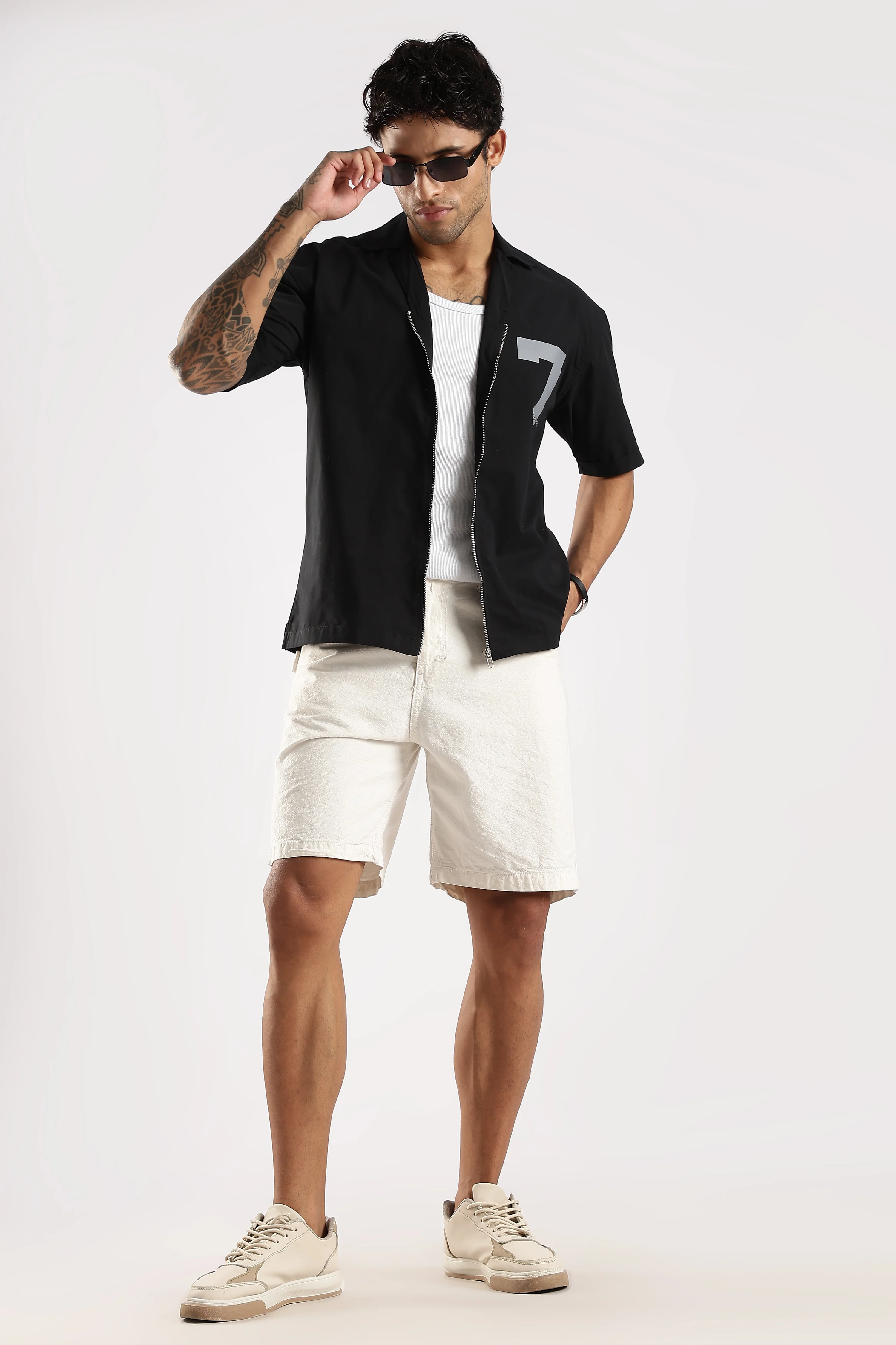 Men Black Slim Fit Shirt - Image 7