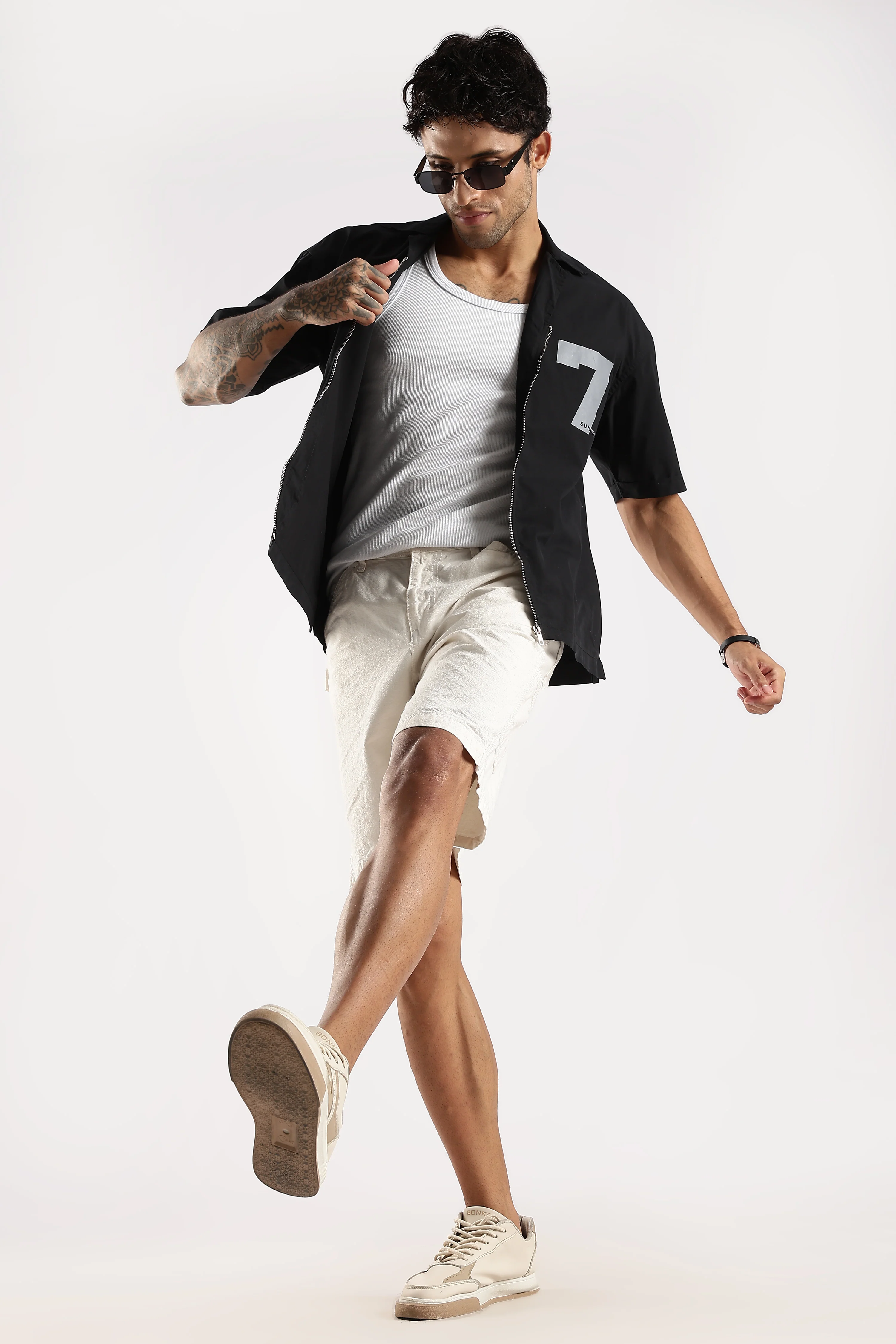 Men Black Slim Fit Shirt - Image 8