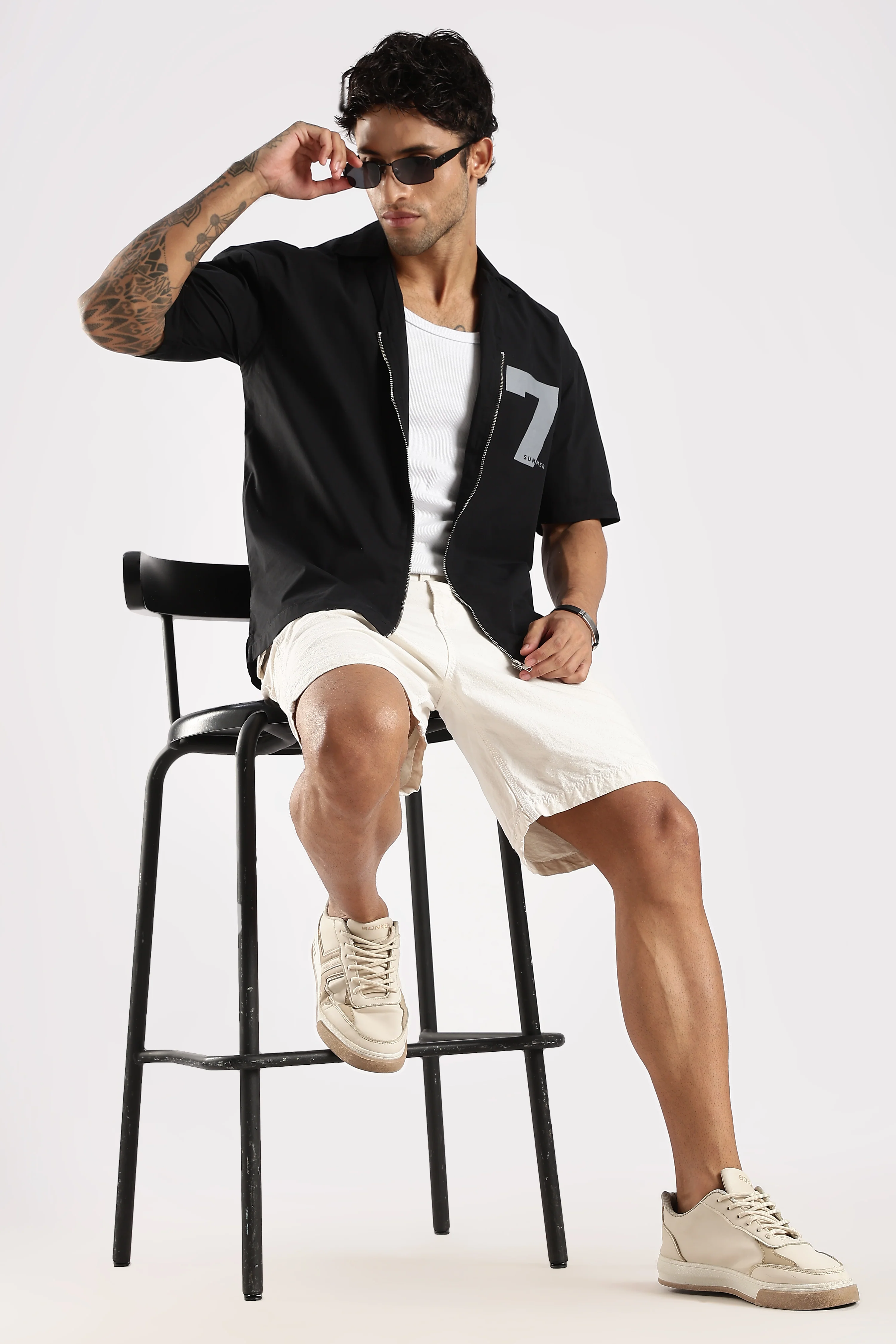 Men Black Slim Fit Shirt - Image 9