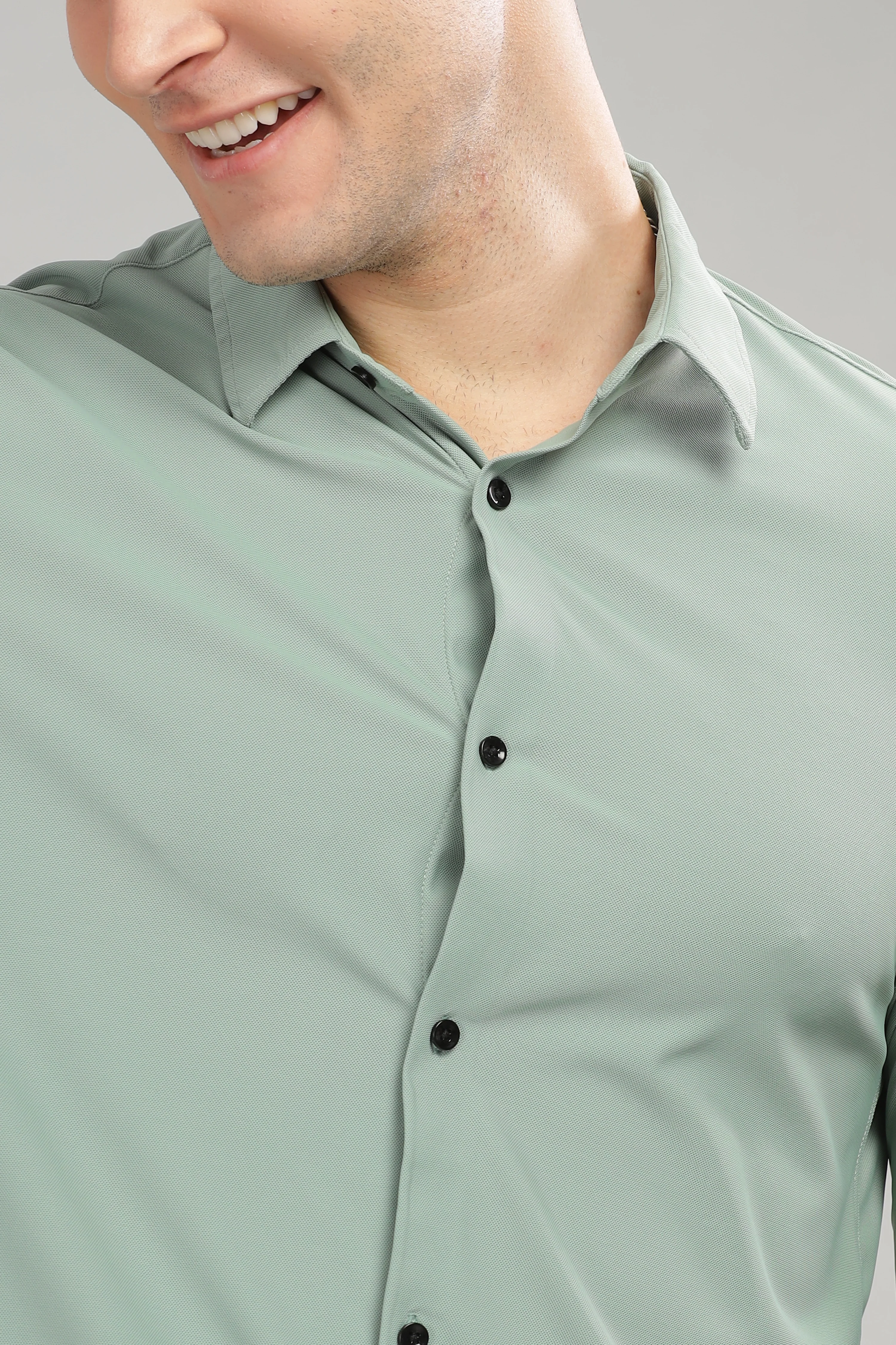 Men Green Slim Fit Shirt - Image 5