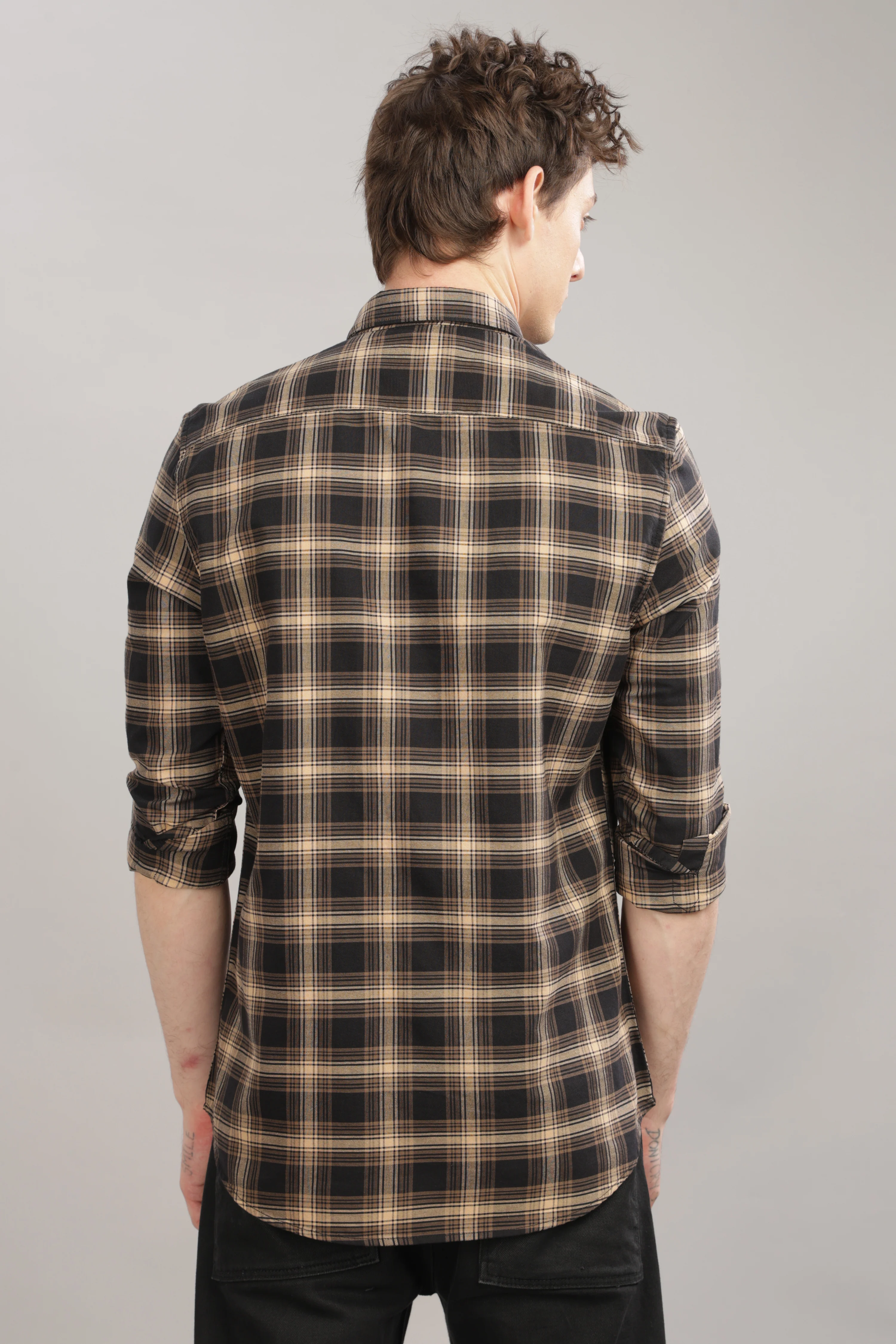 Men Black Slim Fit Shirt - Image 3