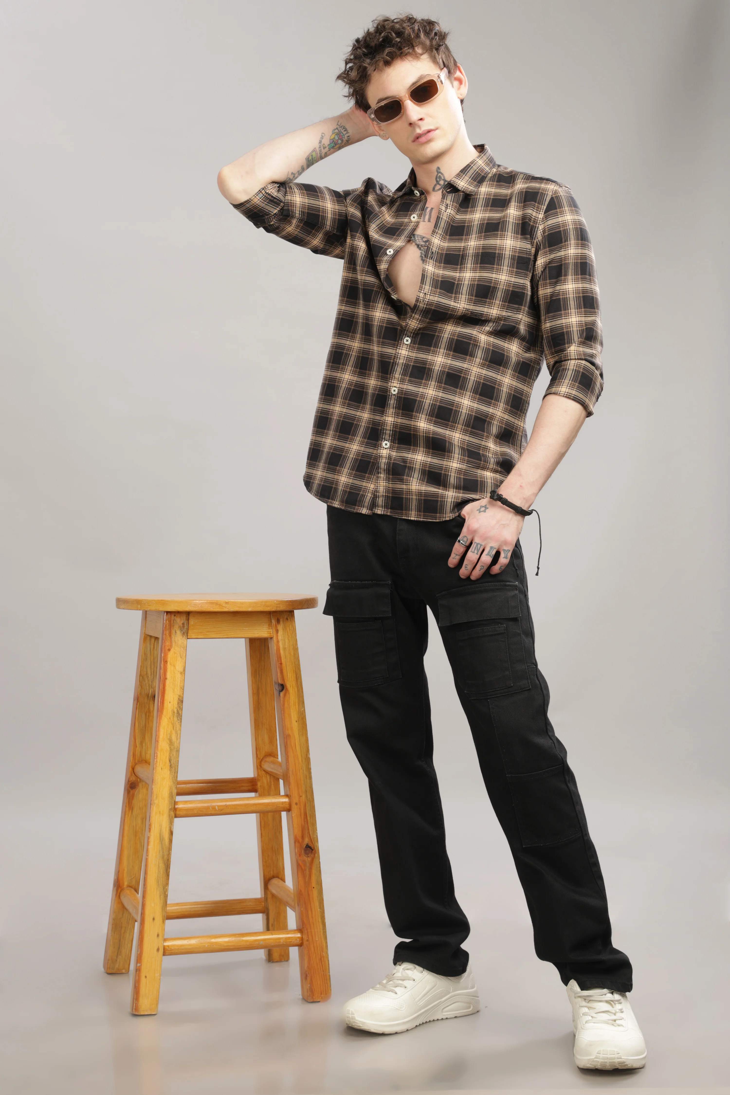 Men Black Slim Fit Shirt - Image 4