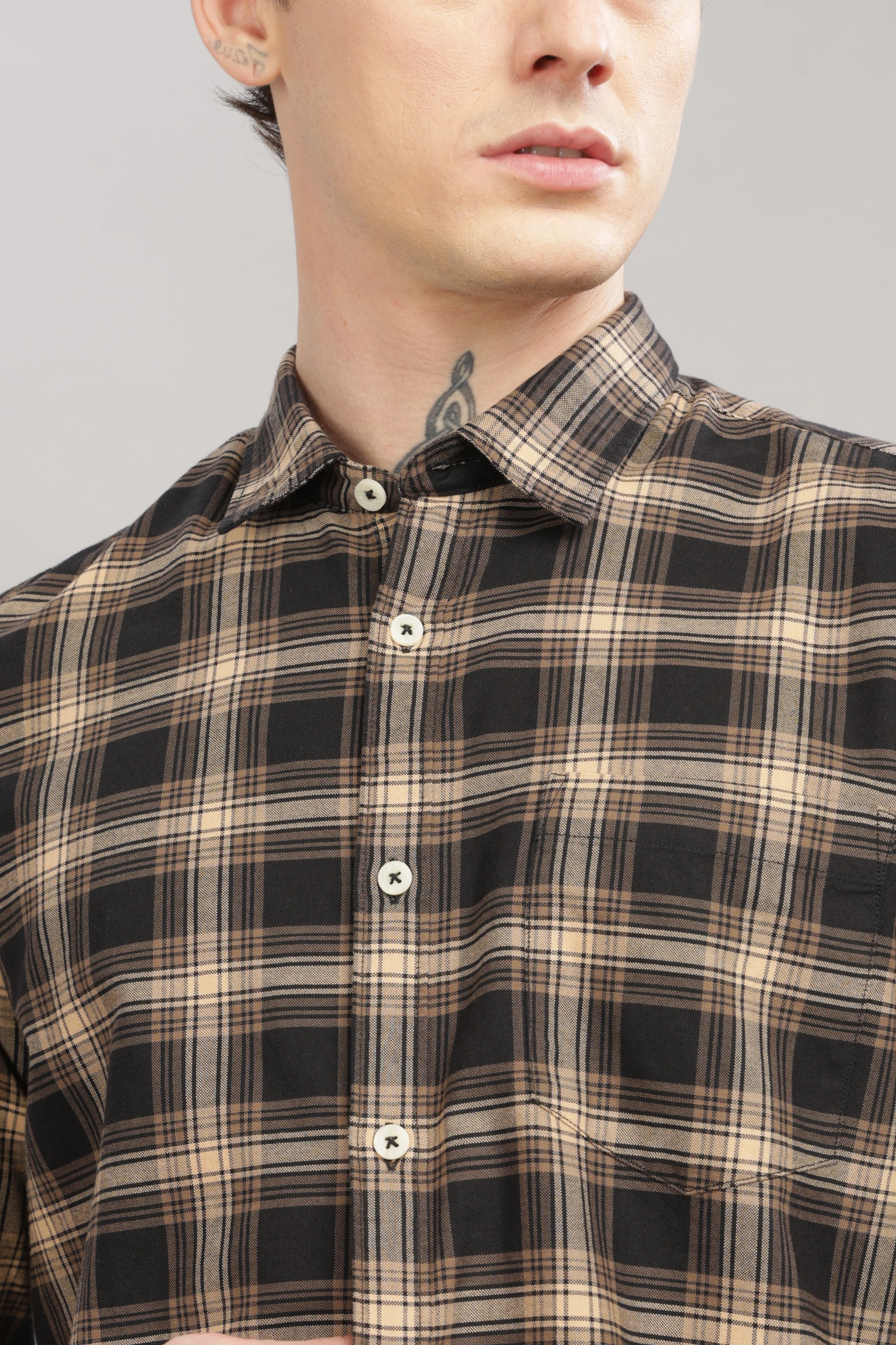 Men Black Slim Fit Shirt - Image 6