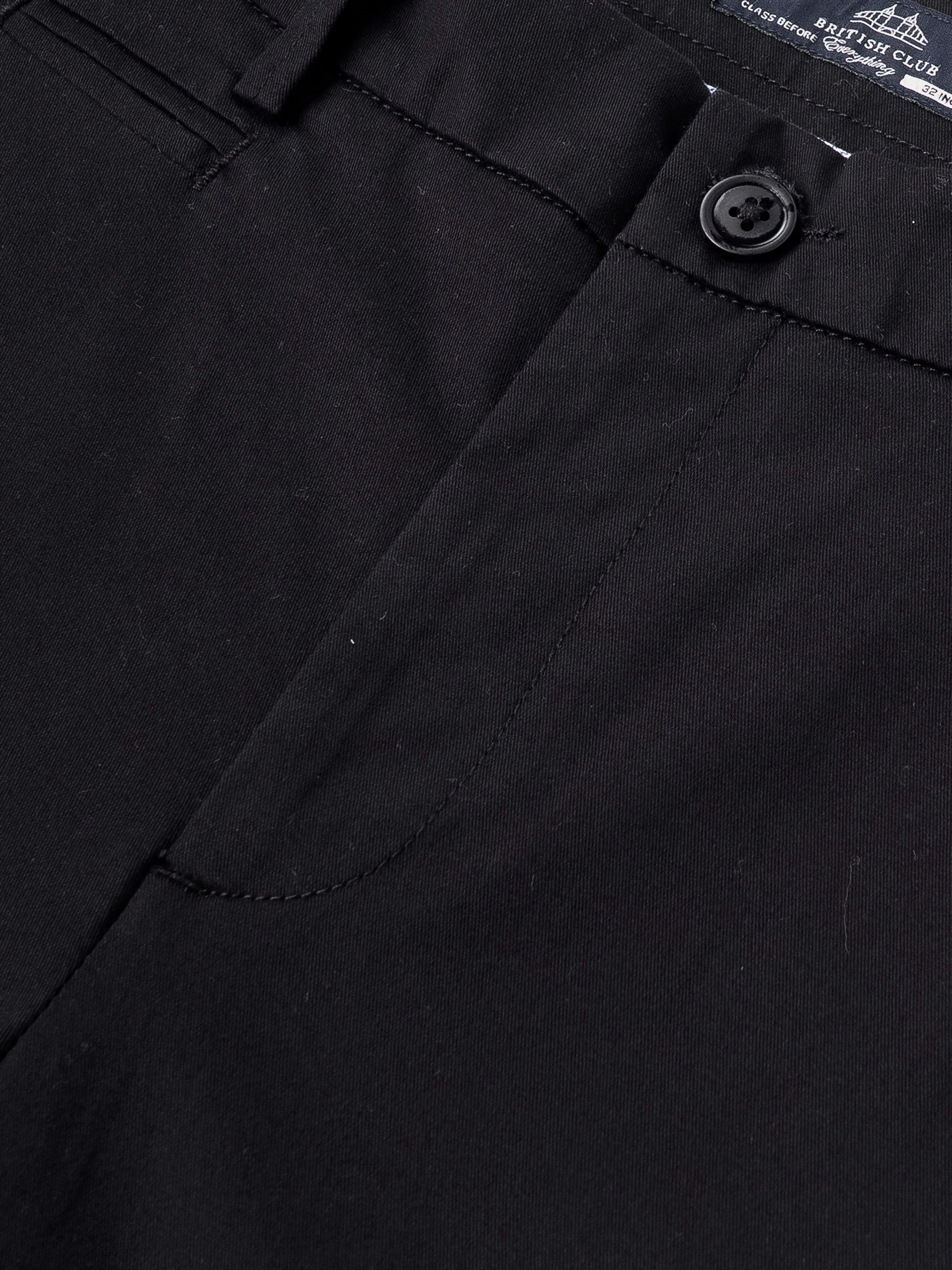 Men Black Smart Slim Fit Chinos - Image 7