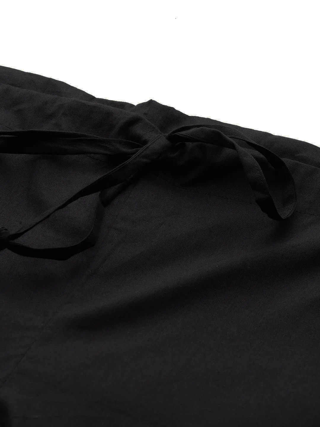 Men Black Solid Pyjamas - Image 4