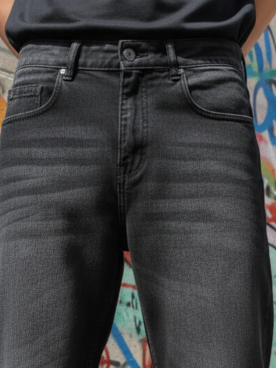 Men Black Stretchable Jeans - Image 5