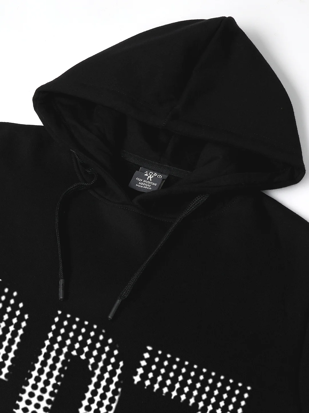 Men Black Printed Hoodie - Image 4