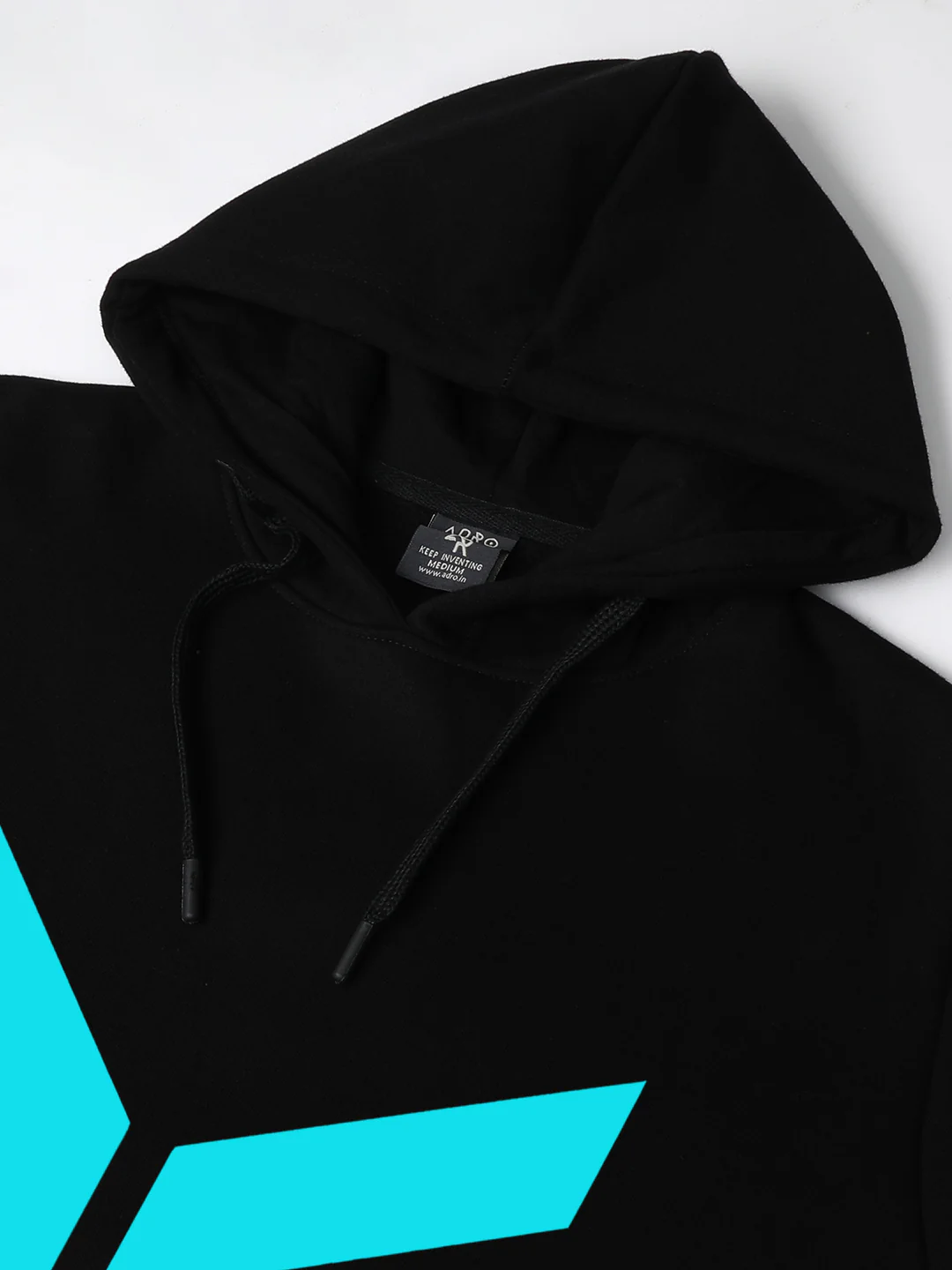 Men Black Printed Hoodie - Image 4