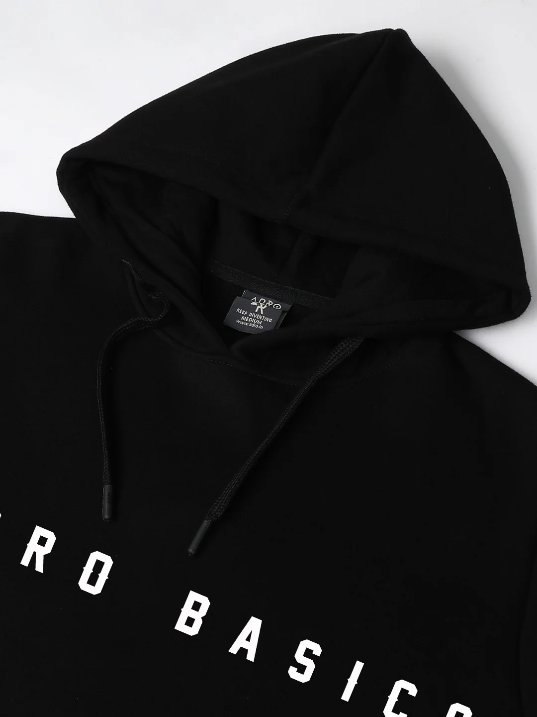 Men Black Printed Hoodie - Image 5