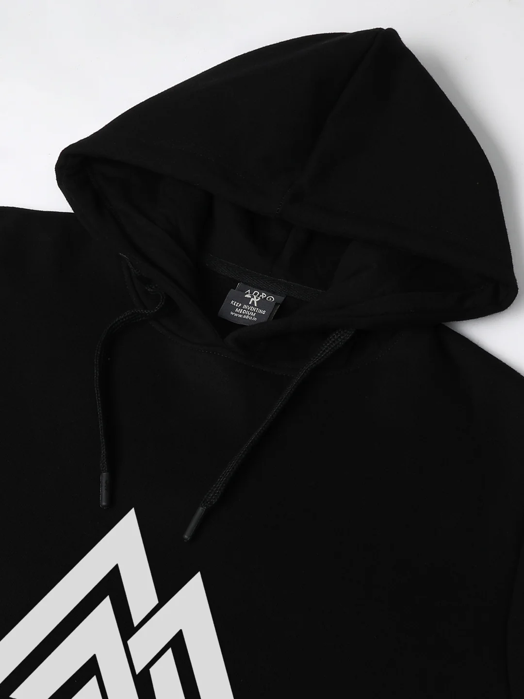 Men Black Printed Hoodie - Image 4