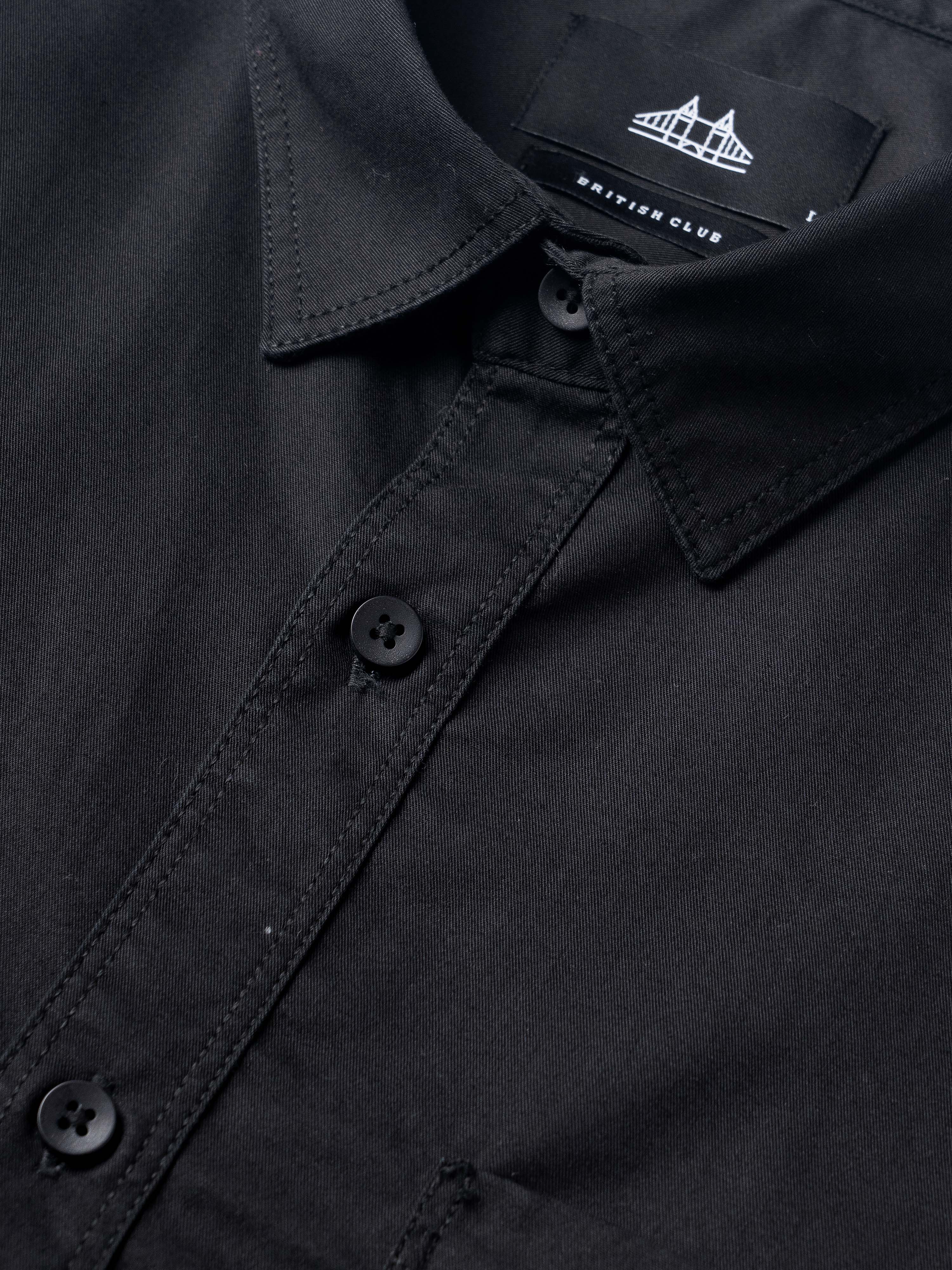 Men Black Twill Shirt - Image 9