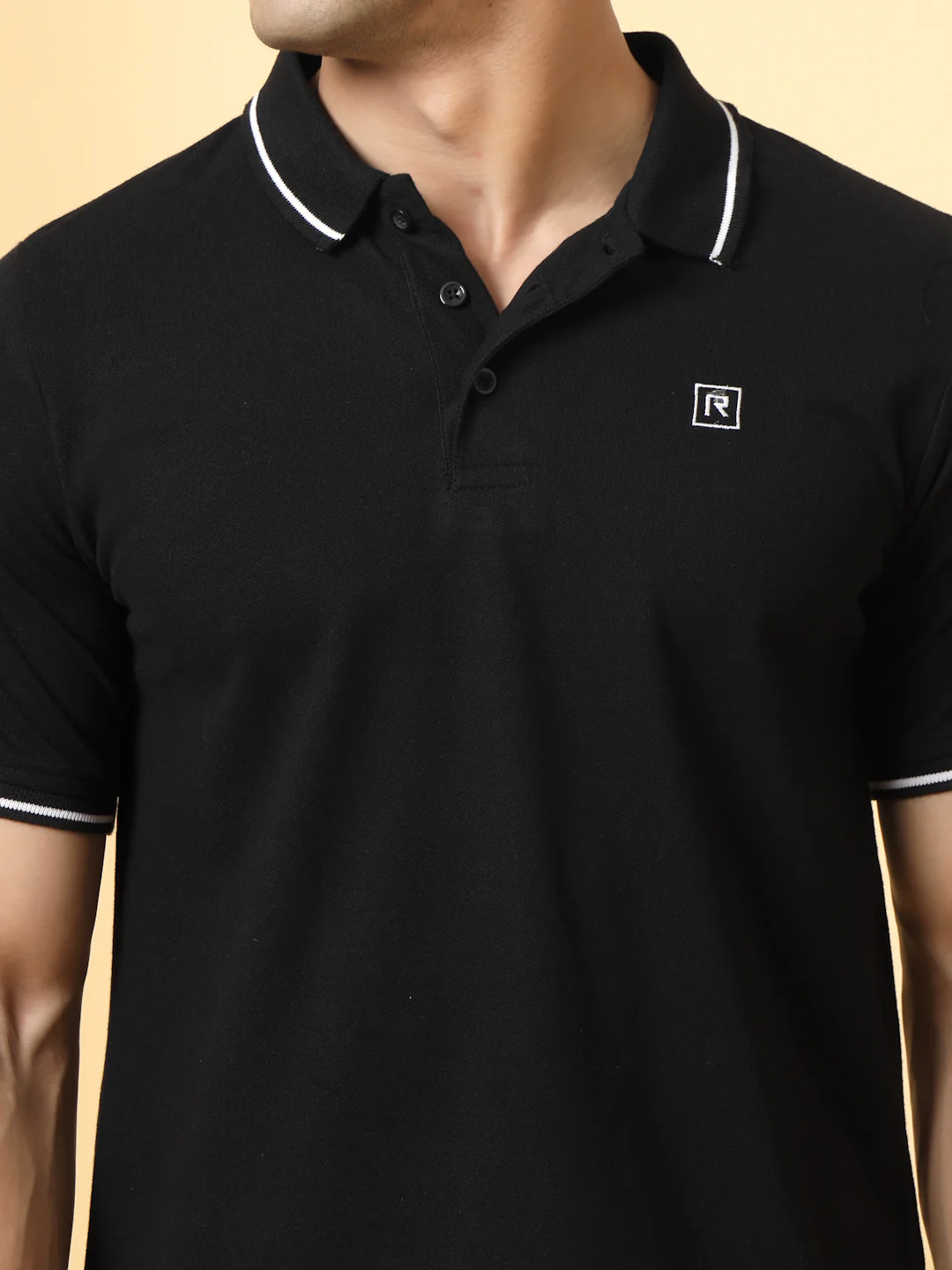 Men Black Urban Classic Polo T-Shirt - Image 6