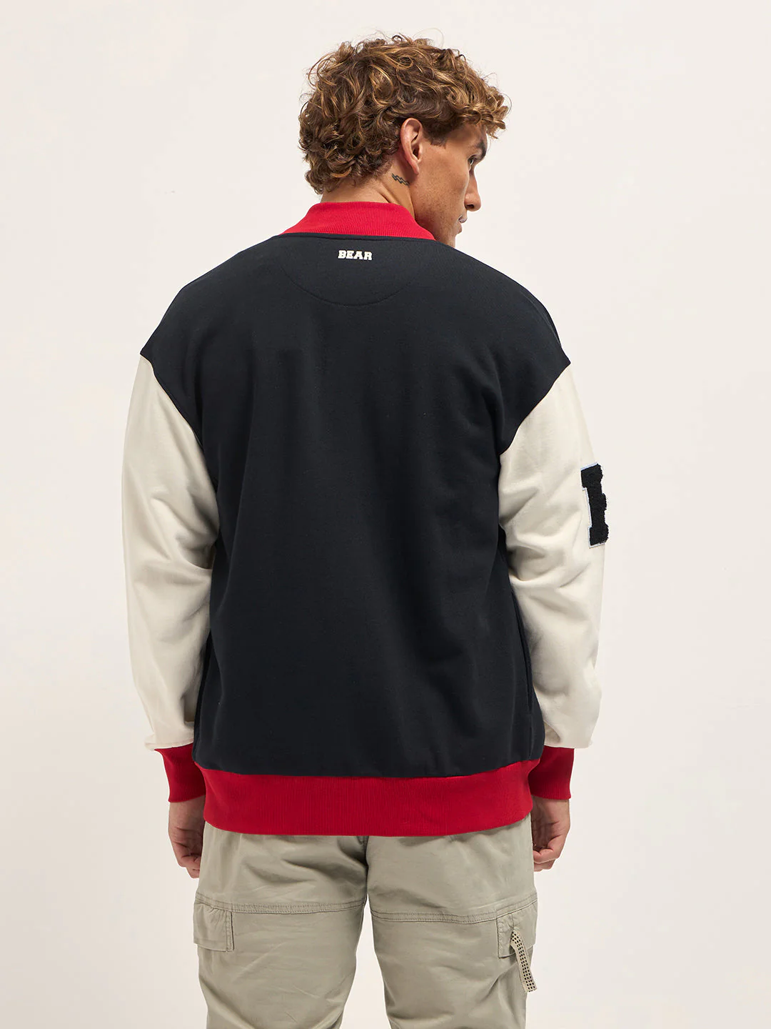Men Multicolor Varsity Jacket - Image 2