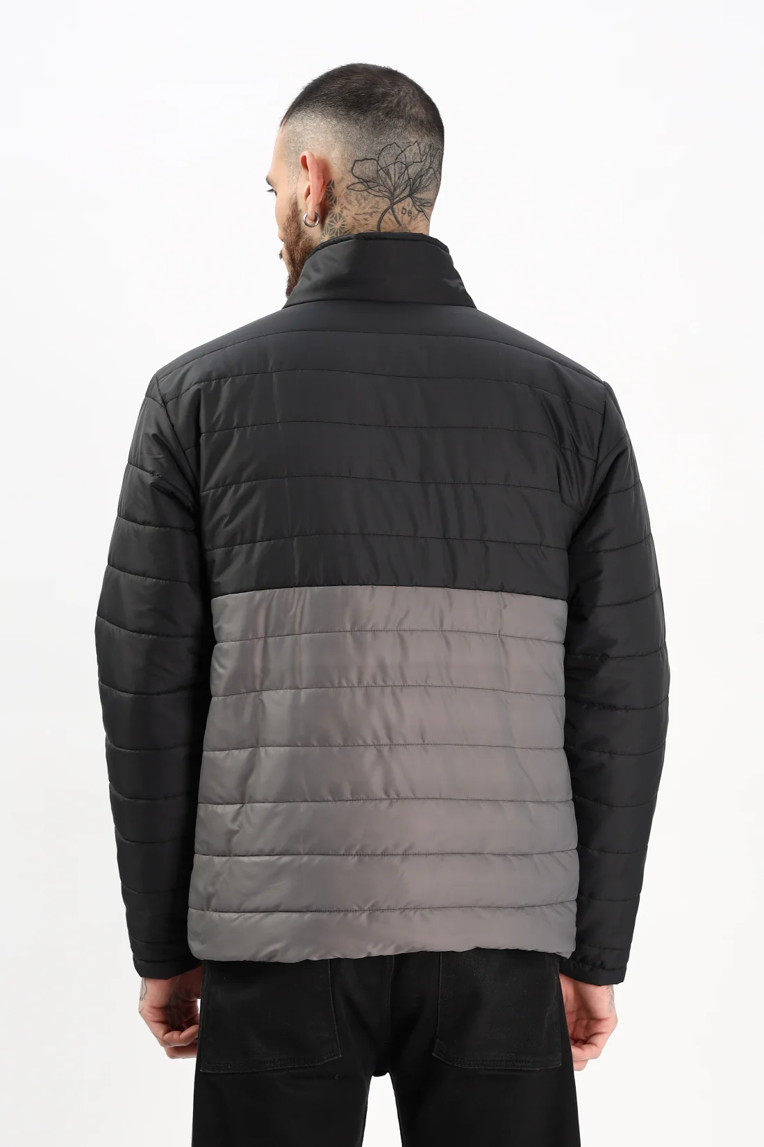 Men Black Winter Ready Bomber Jacket - Image 2