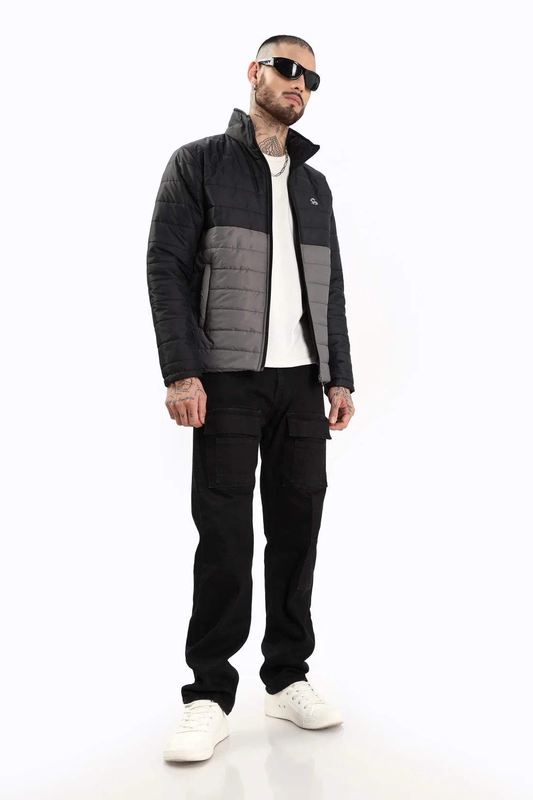 Men Black Winter Ready Bomber Jacket - Image 6