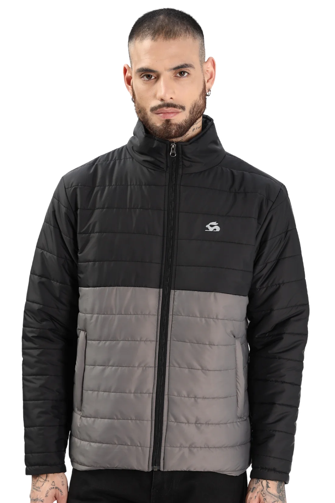 Men Black Winter Ready Bomber Jacket - Image 7