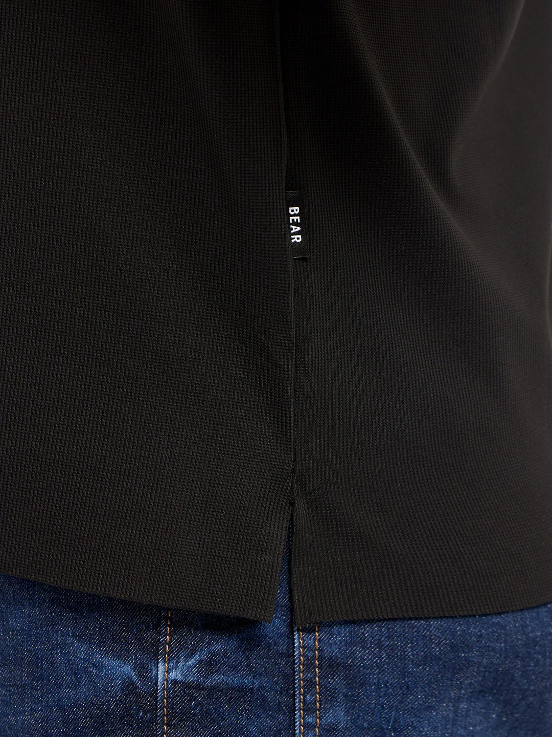 Men BlackContrast Piping Slim Fit Polo T-shirt - Image 6