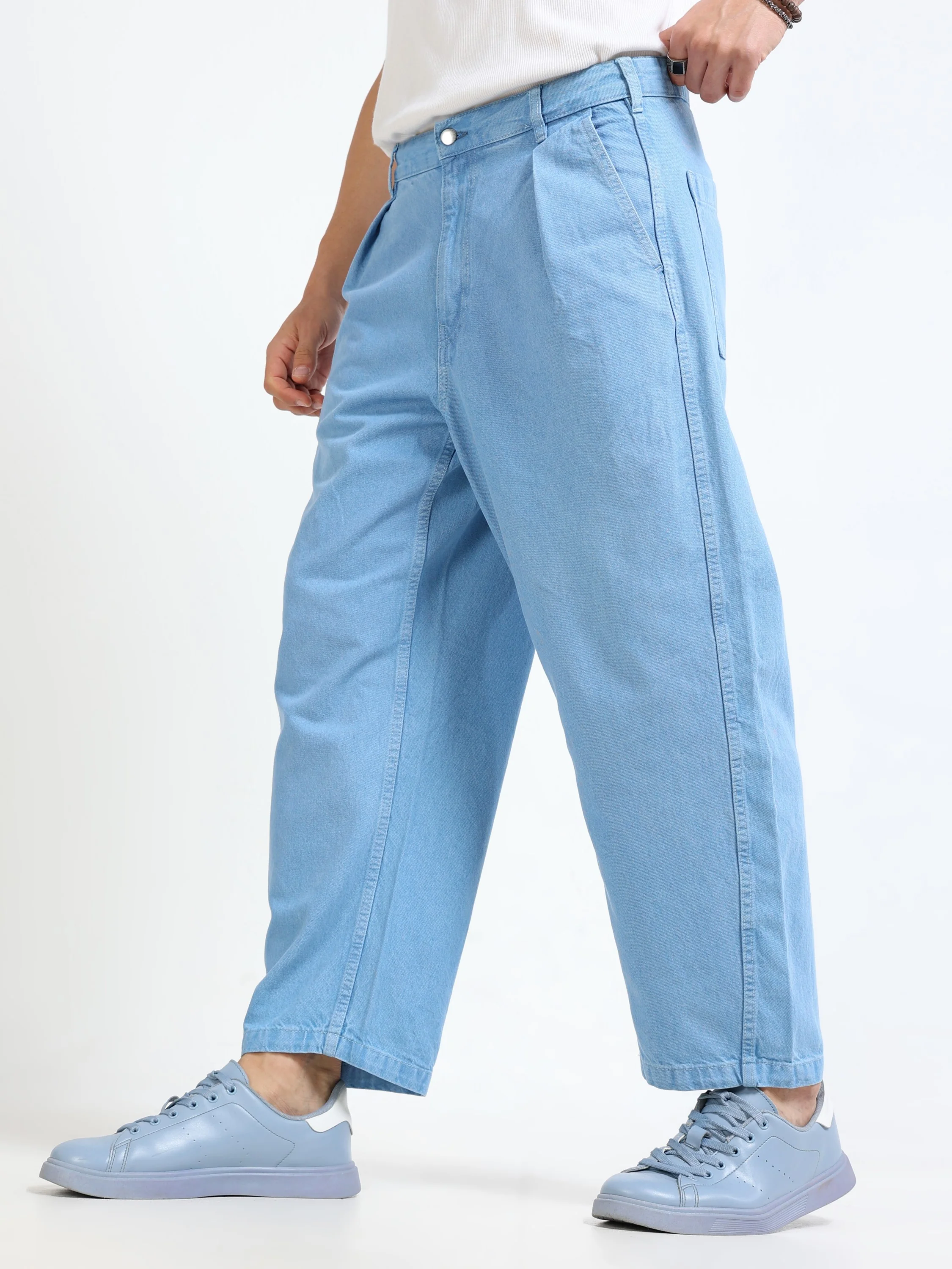 Men Blue Baagy Fit Denim - Image 7