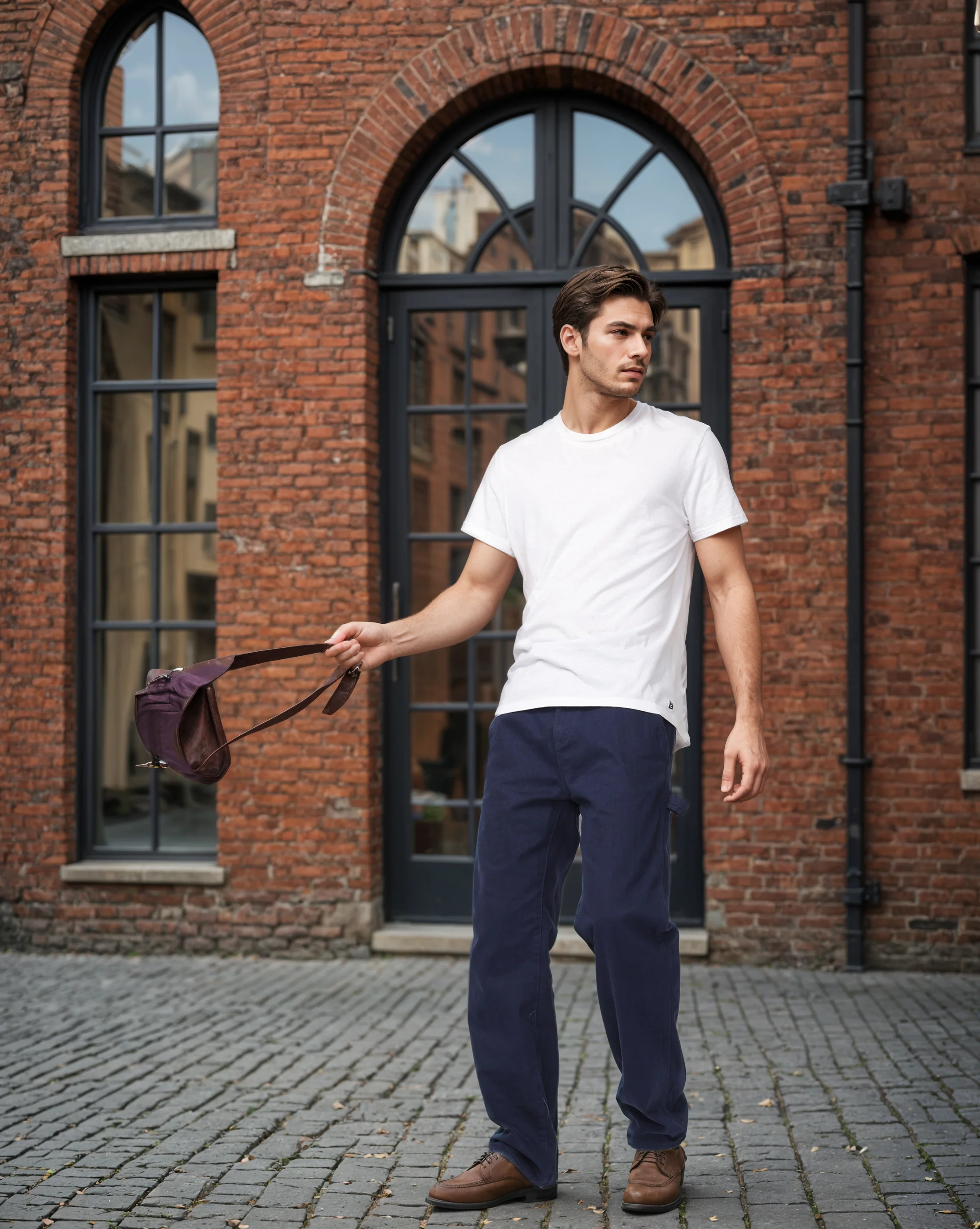 Men Blue Baggy Fit Carpenter Pants - Image 4