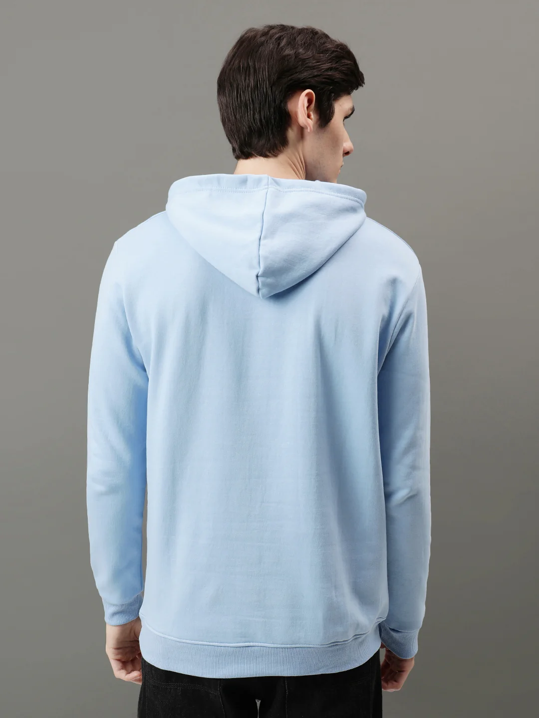 Men Blue Be Yourself ton Printed Hoodie - Image 2