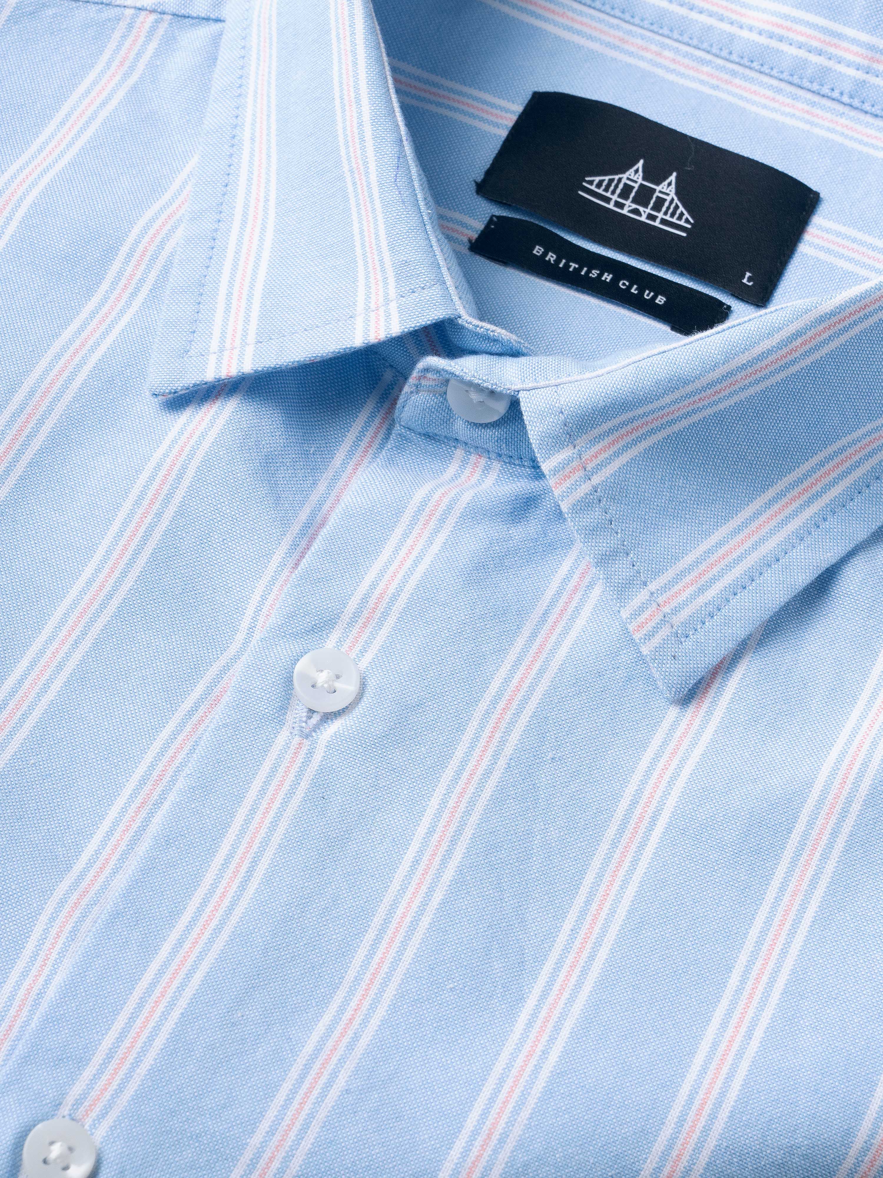 Men Blue Casual Shirt - Image 9