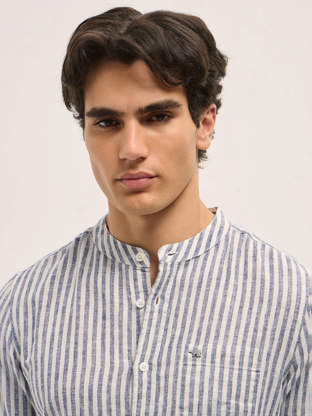 Men Blue Casual Shirt - Image 5