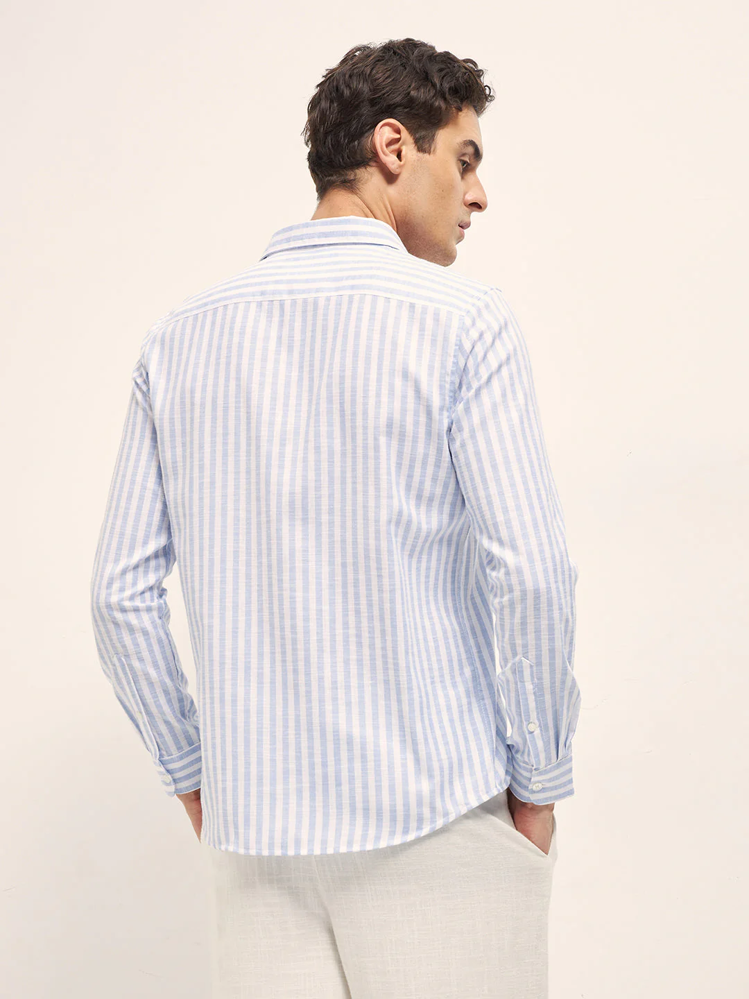 Men Blue Casual Shirt - Image 2
