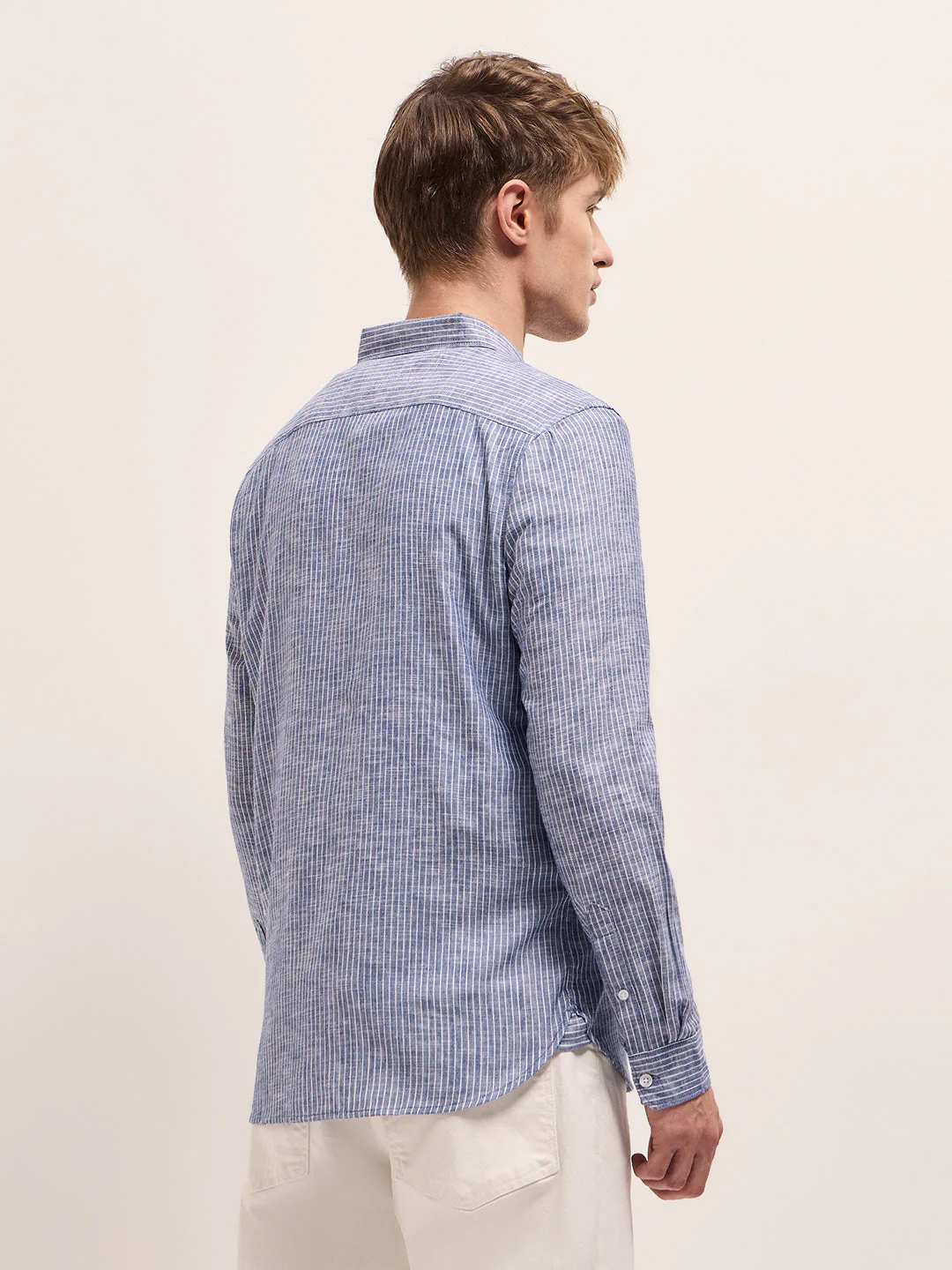 Men Blue Casual Shirt - Image 2