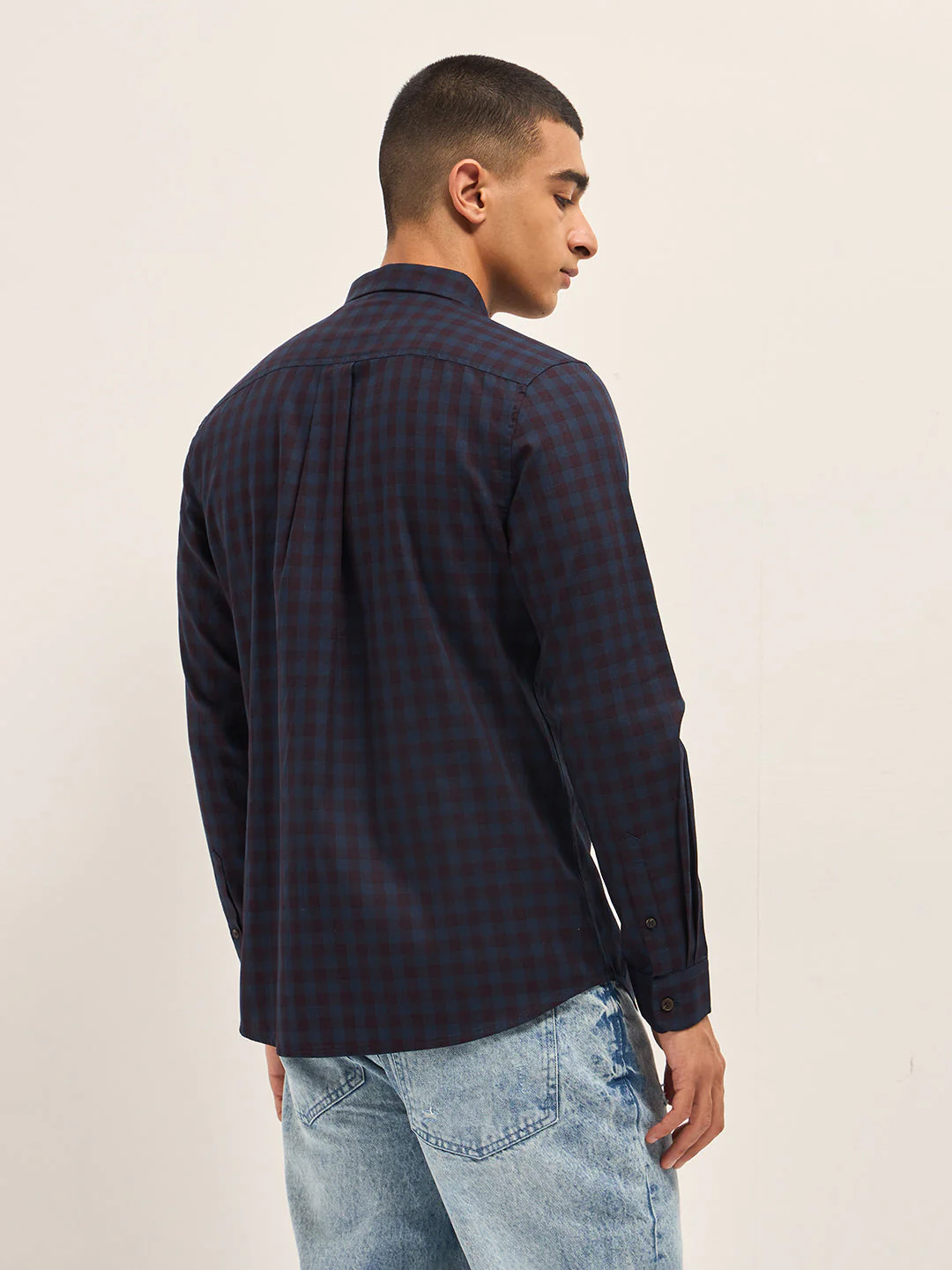 Men Blue Casual Shirt - Image 2