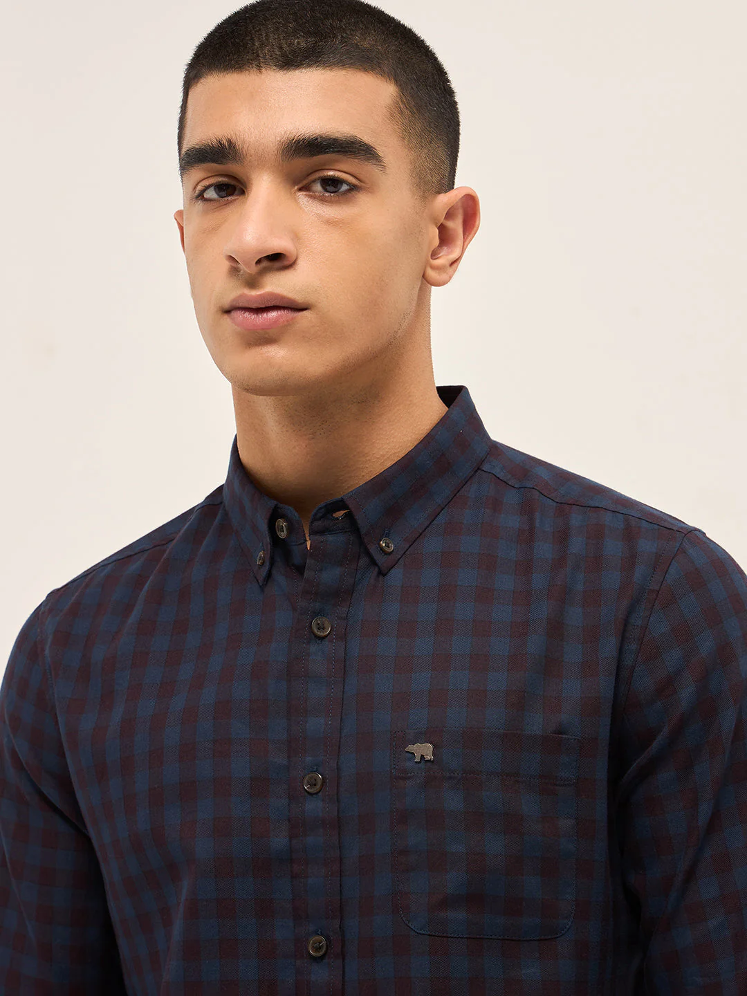 Men Blue Casual Shirt - Image 5
