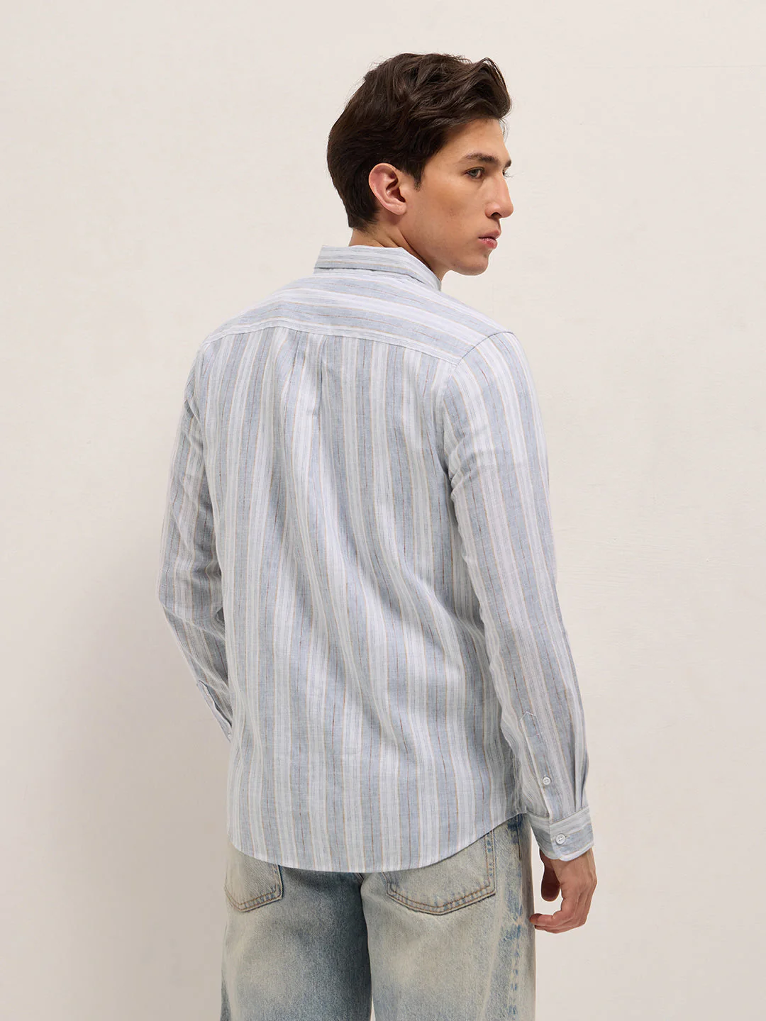 Men Blue Casual Shirt - Image 2