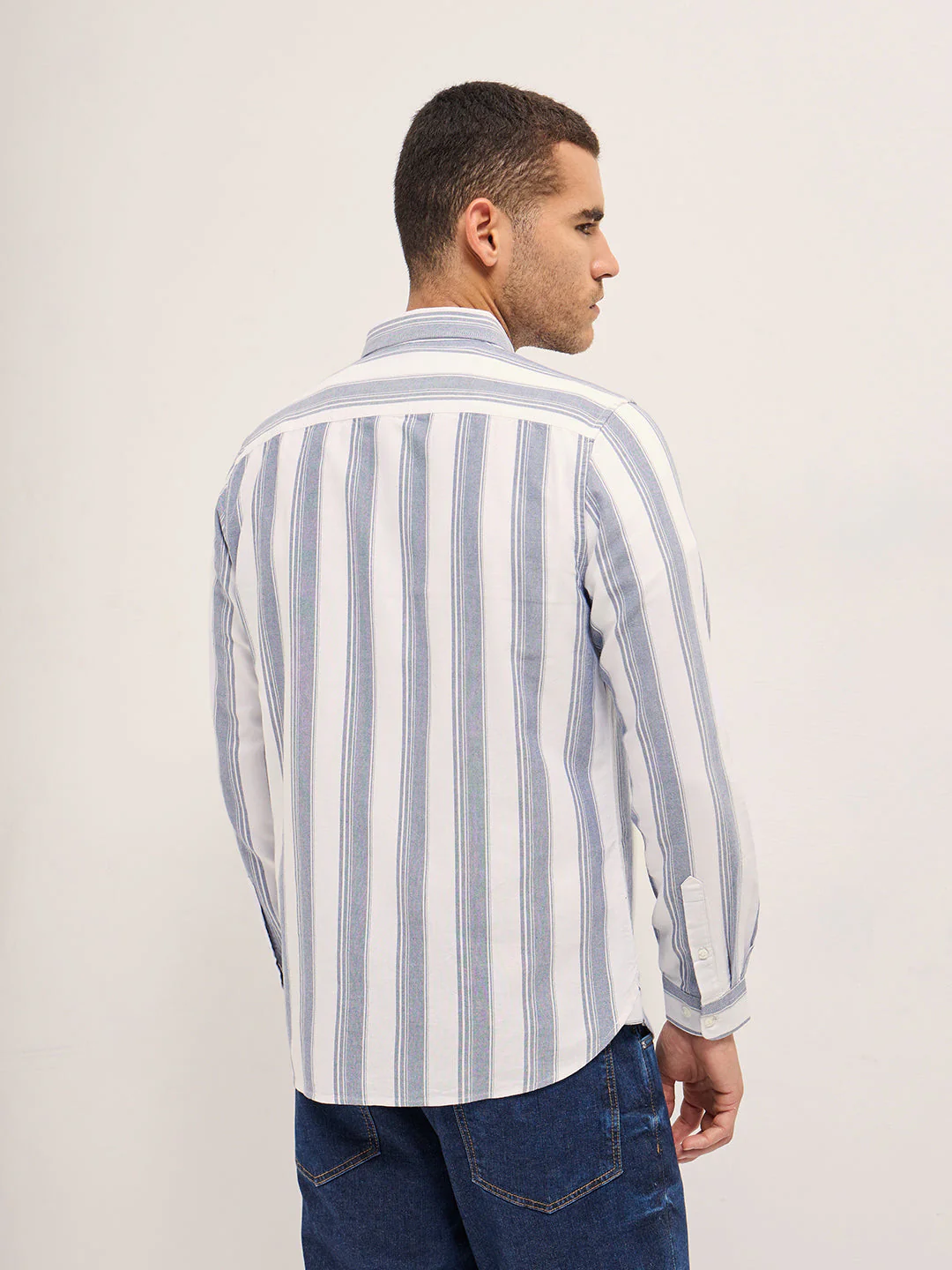 Men Blue Casual Shirt - Image 2