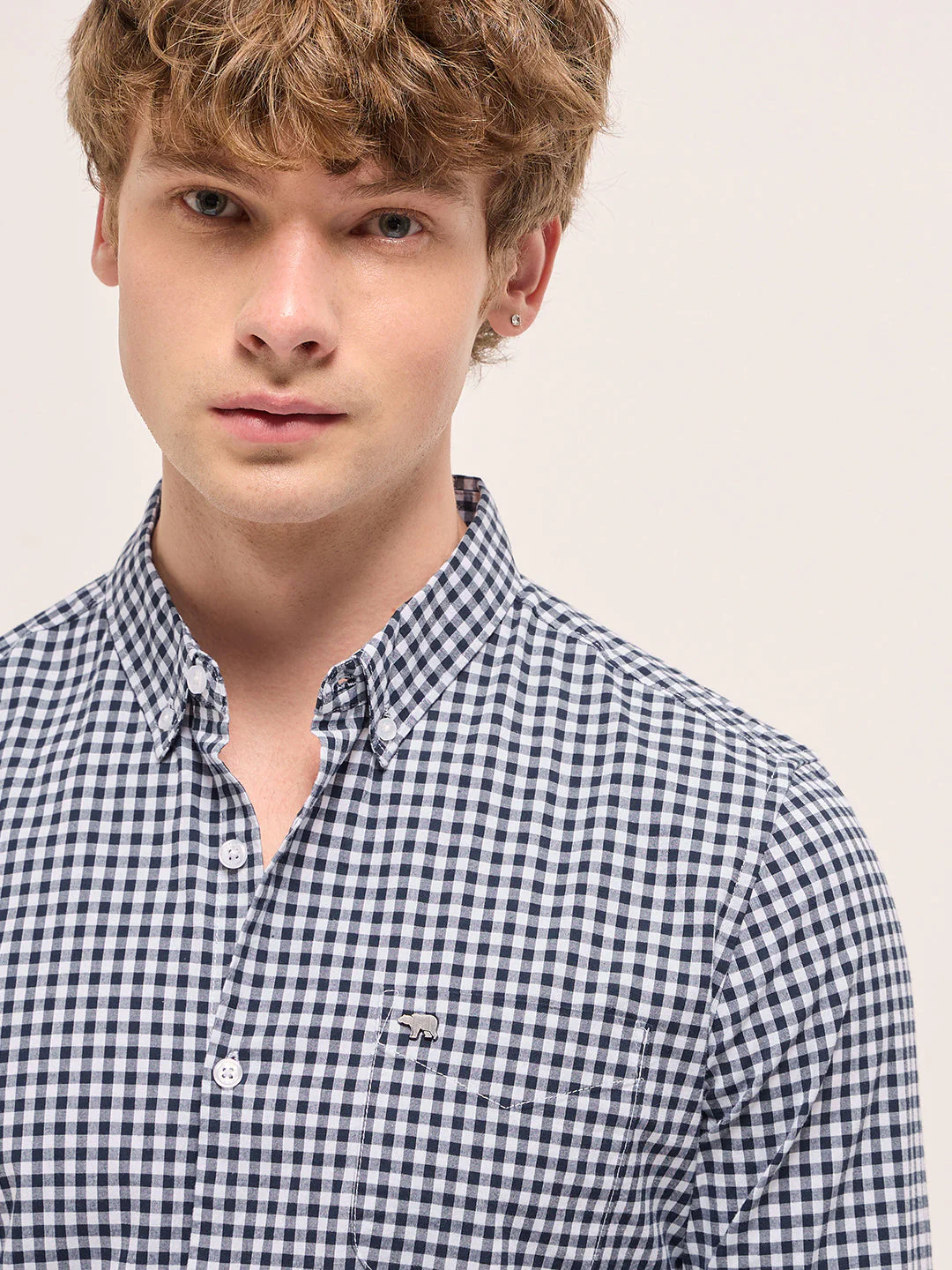 Men Blue Casual Shirt - Image 5