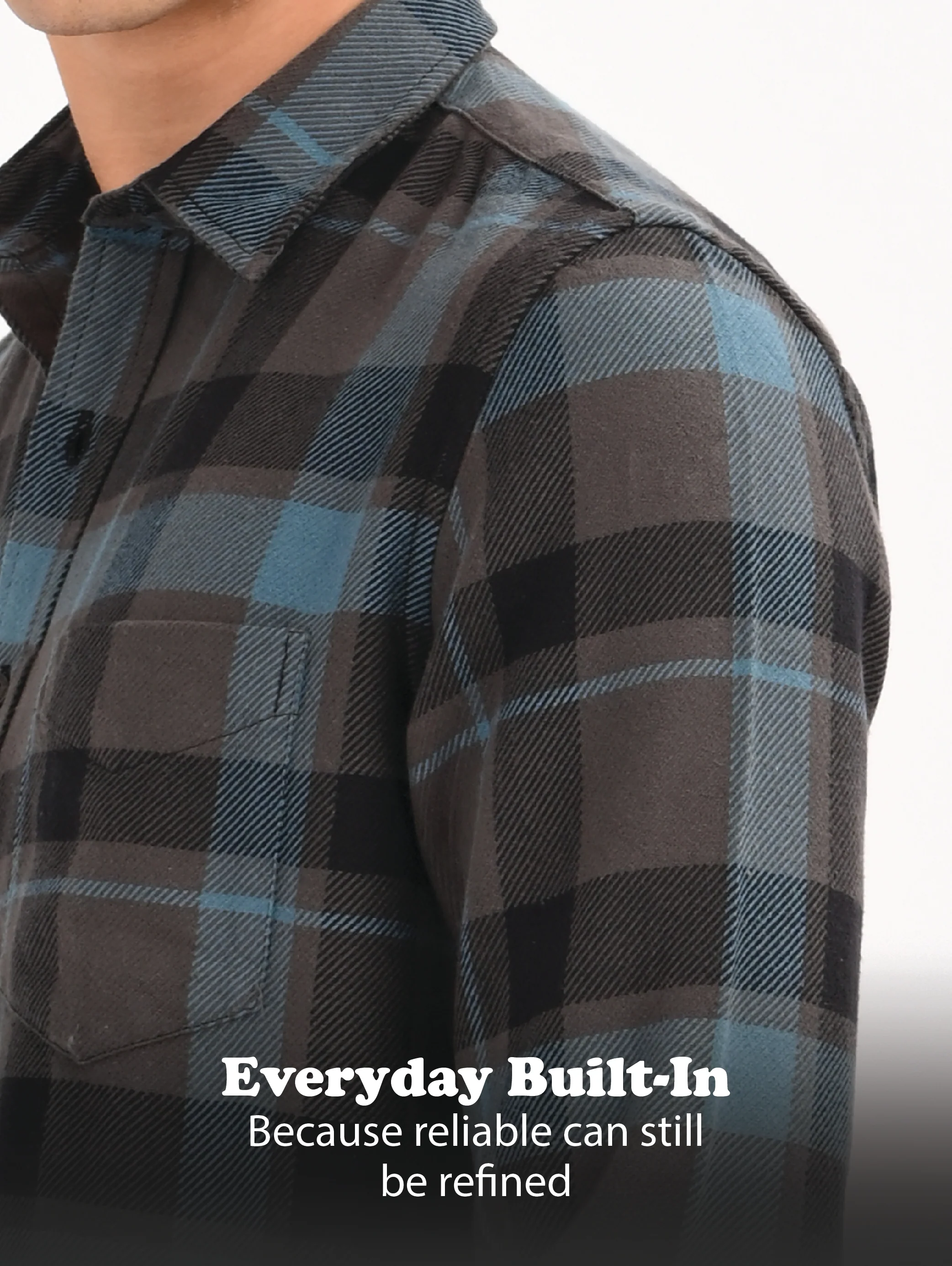 Men Blue Classic Checked Shirt - Image 13