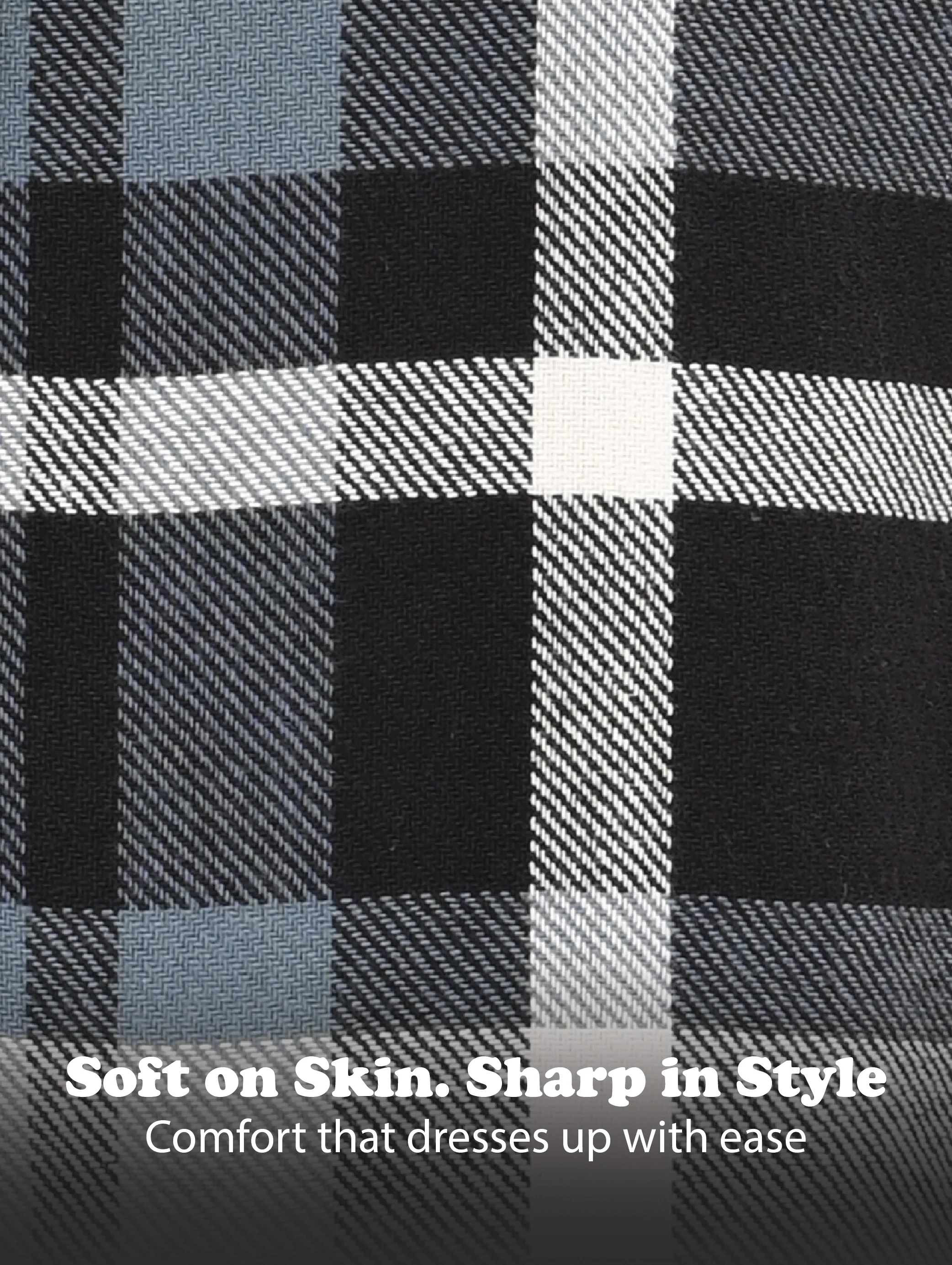 Men Blue Classic Checked Shirt - Image 14