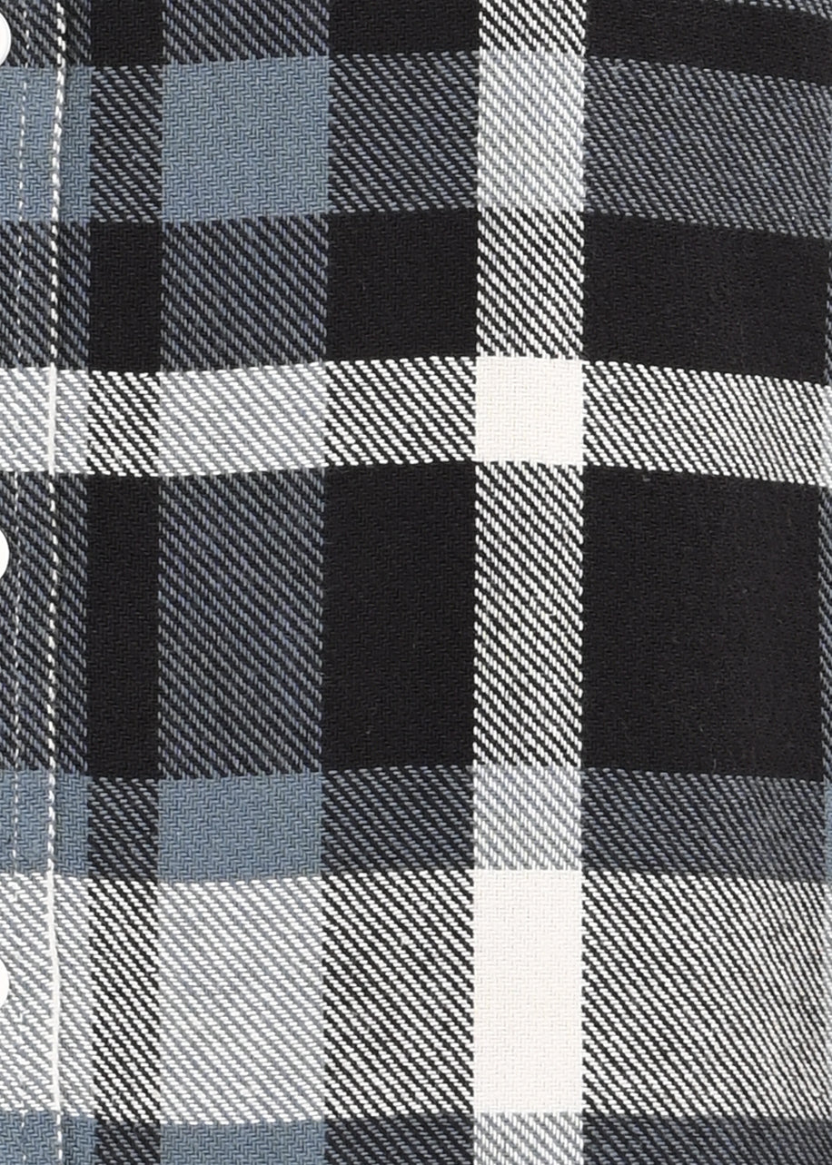 Men Blue Classic Checked Shirt - Image 8