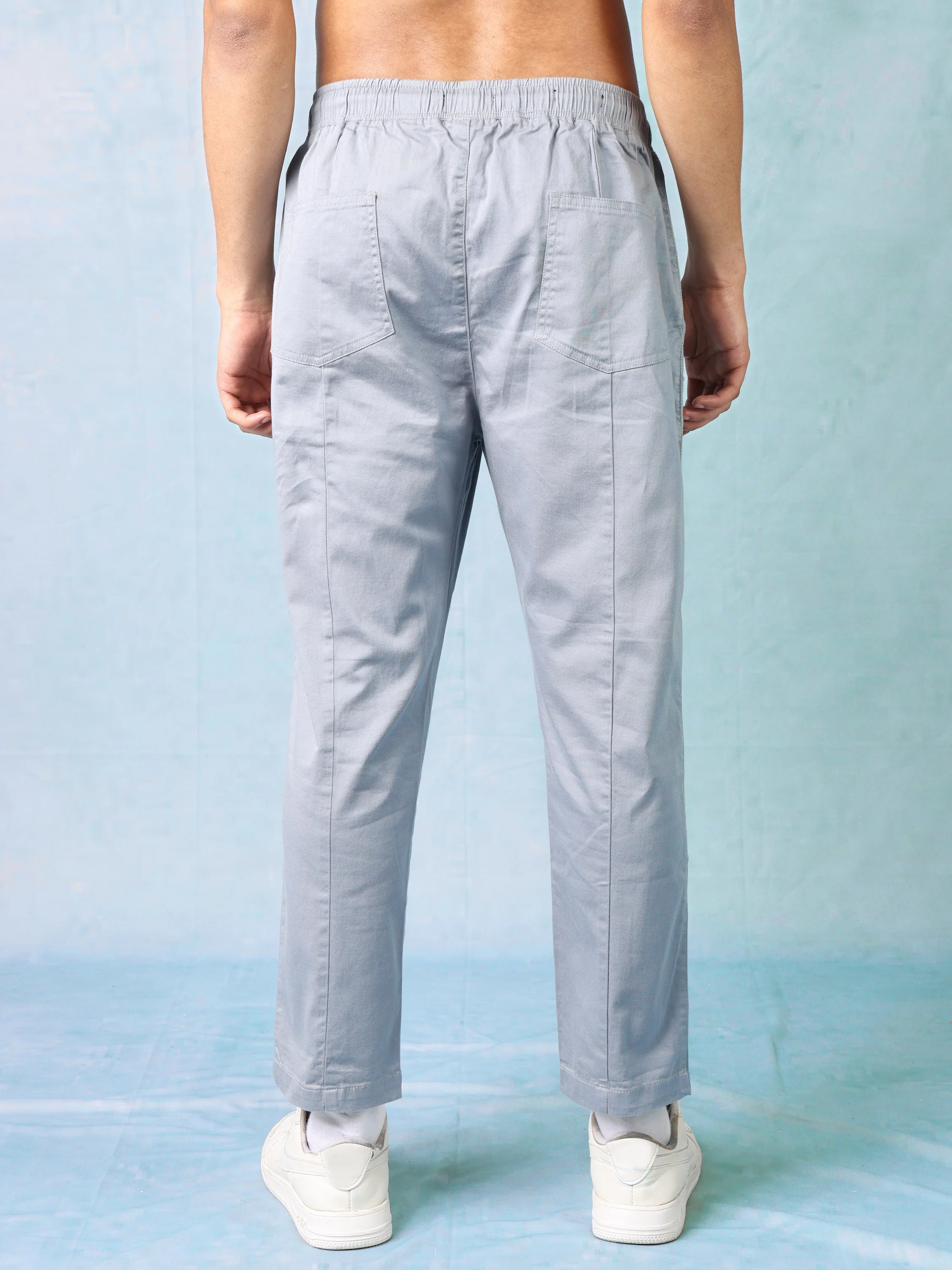 Men Blue Comfort Fit Jogger with Front Pockets - Image 4