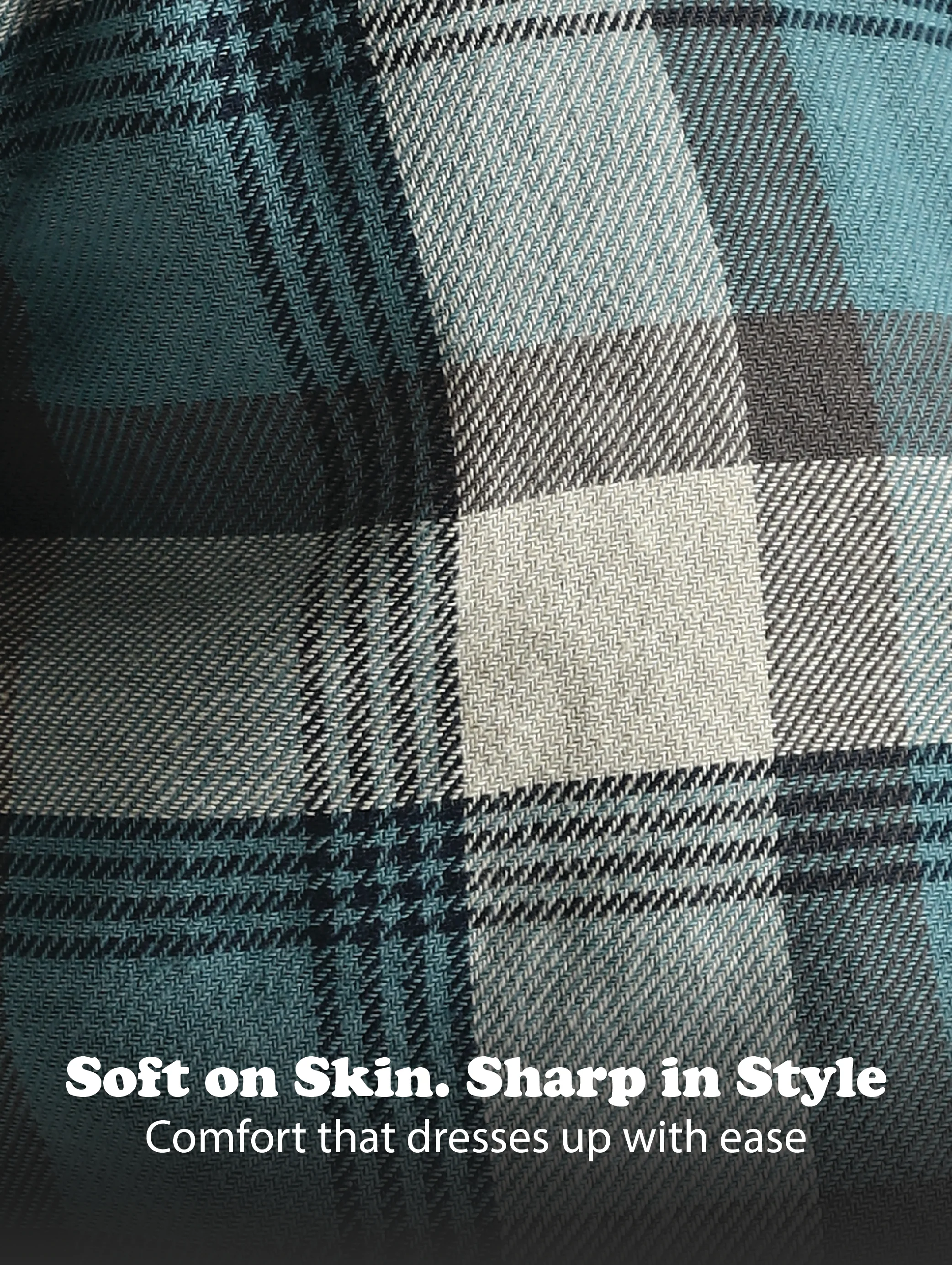 Men Blue Cotton Blend Checked Shirt - Image 12