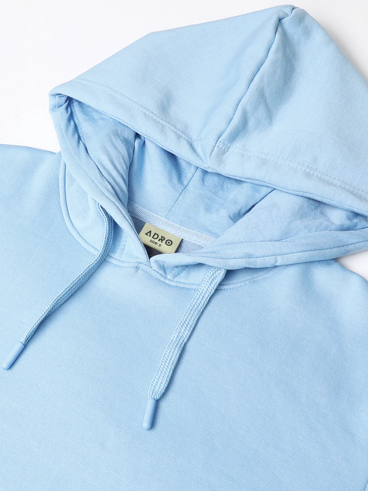 Men Blue Cotton Fleece Hoodie - Image 5