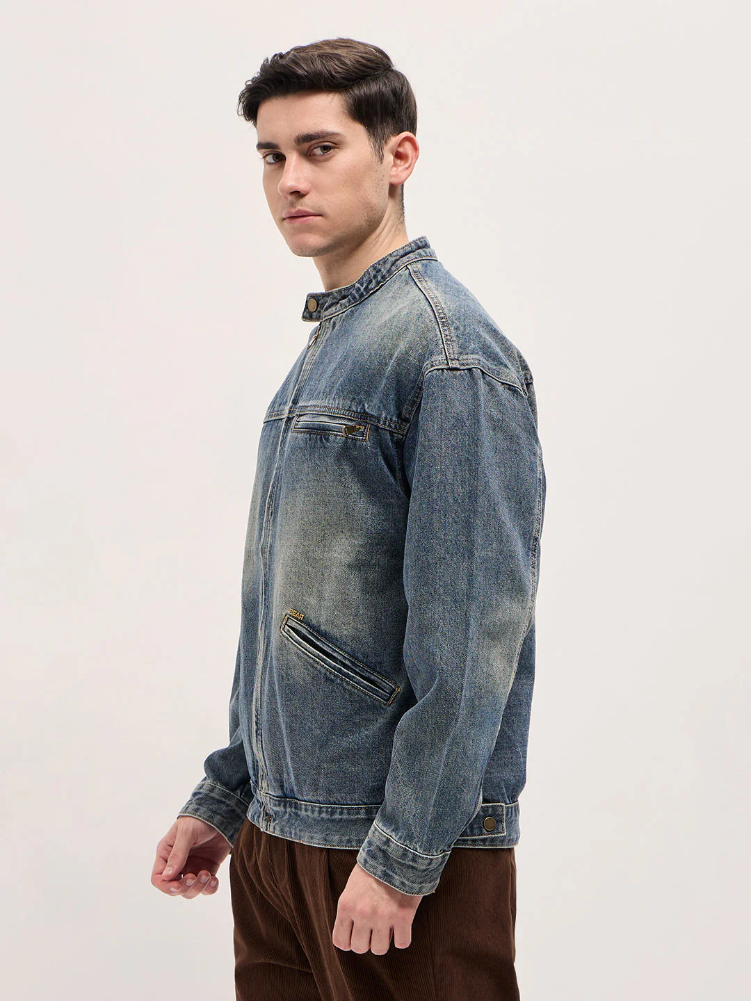 Men Blue Denim Jacket - Image 3