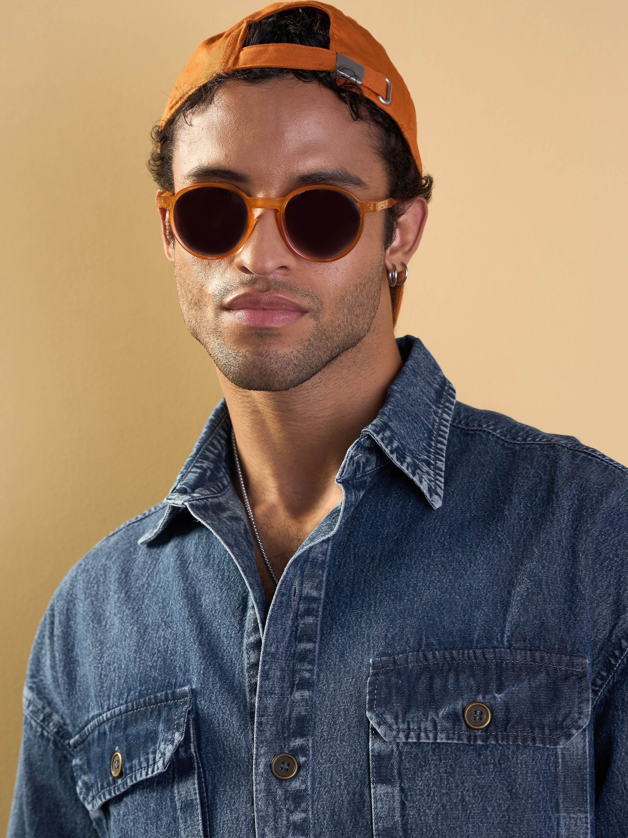 Men Blue Denim Oversized Shacket - Image 3