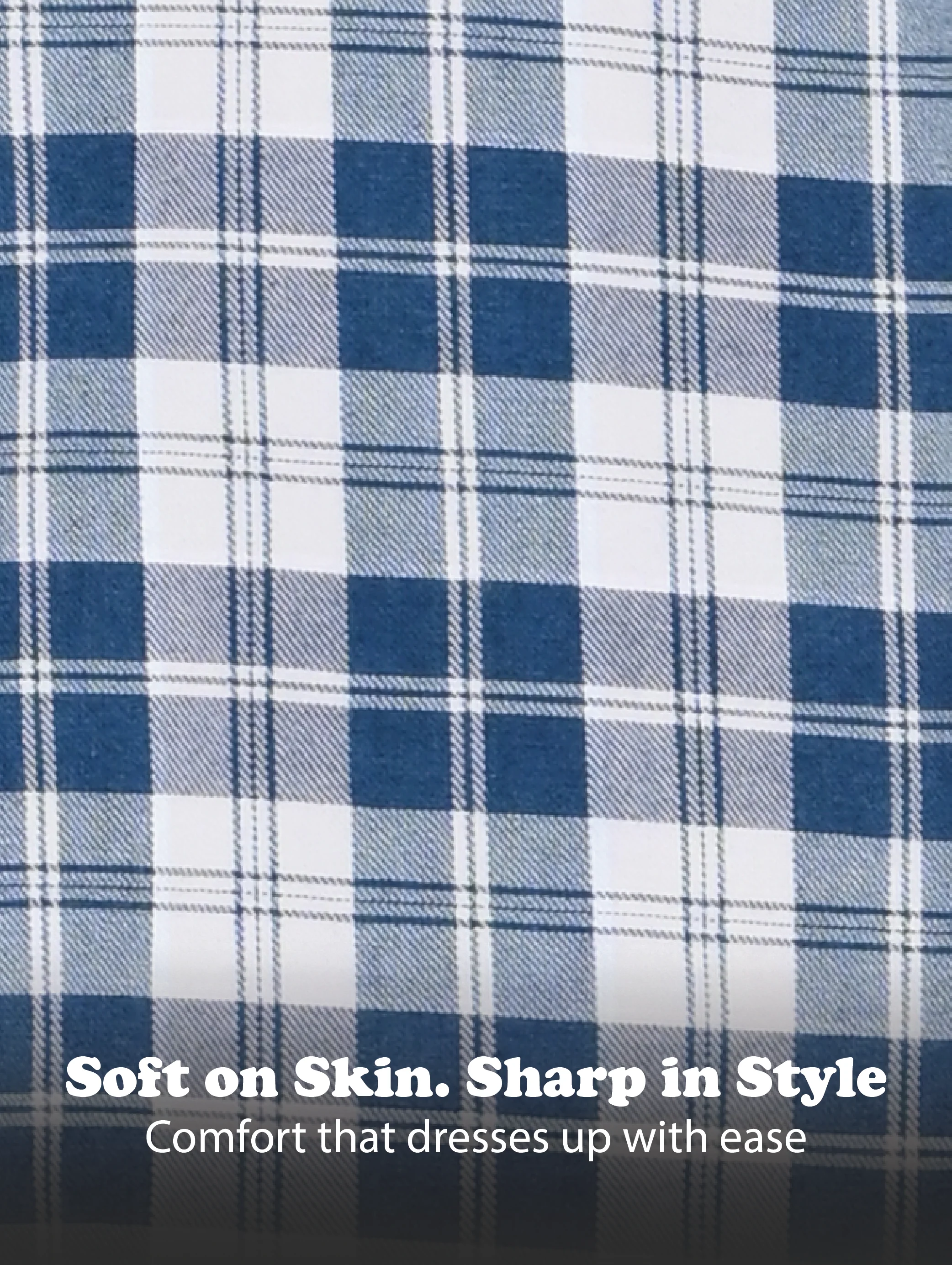Men Blue Dyed Checked Shirt - Image 12