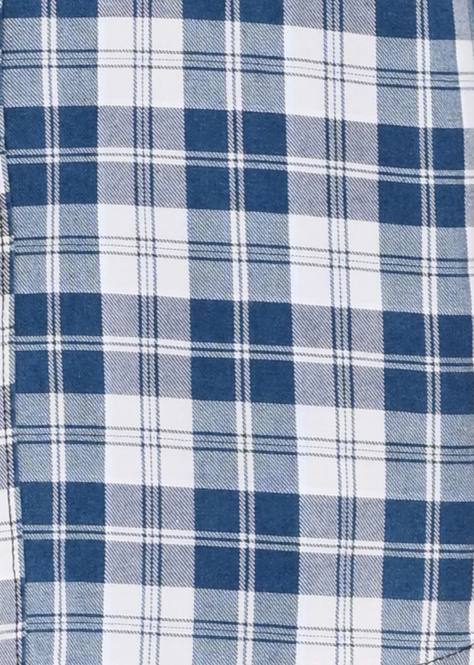 Men Blue Dyed Checked Shirt - Image 8
