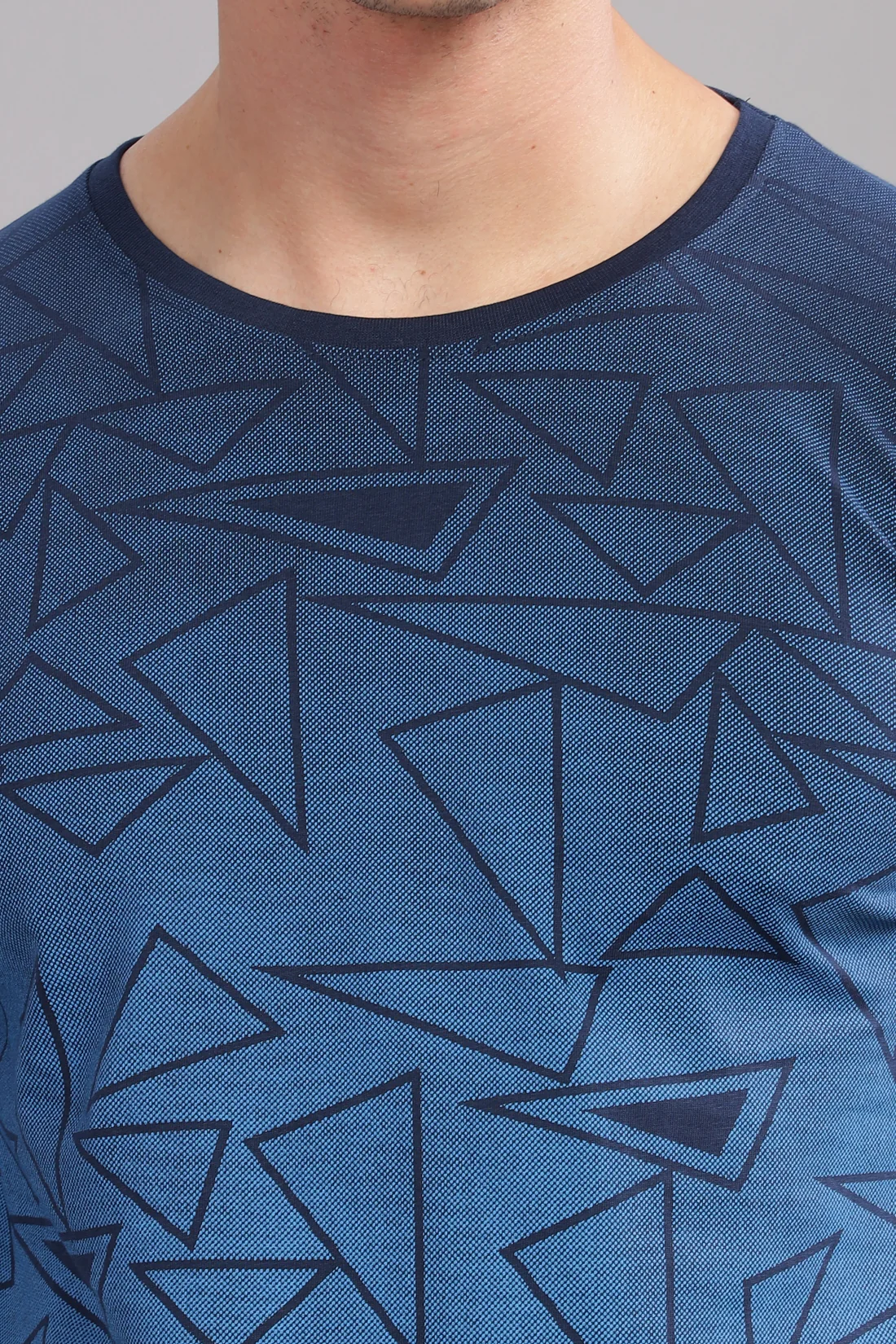 Men Blue Full Sleeve T-Shirt - Image 5