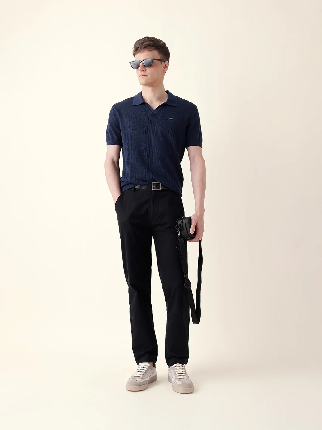 Men Blue Half Sleeve Polo T-Shirt - Image 2