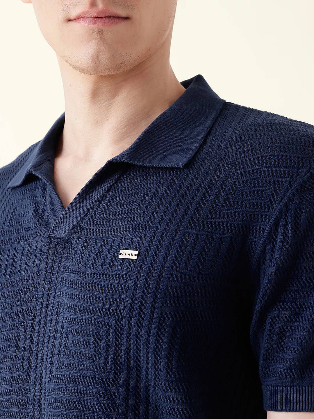 Men Blue Half Sleeve Polo T-Shirt - Image 6