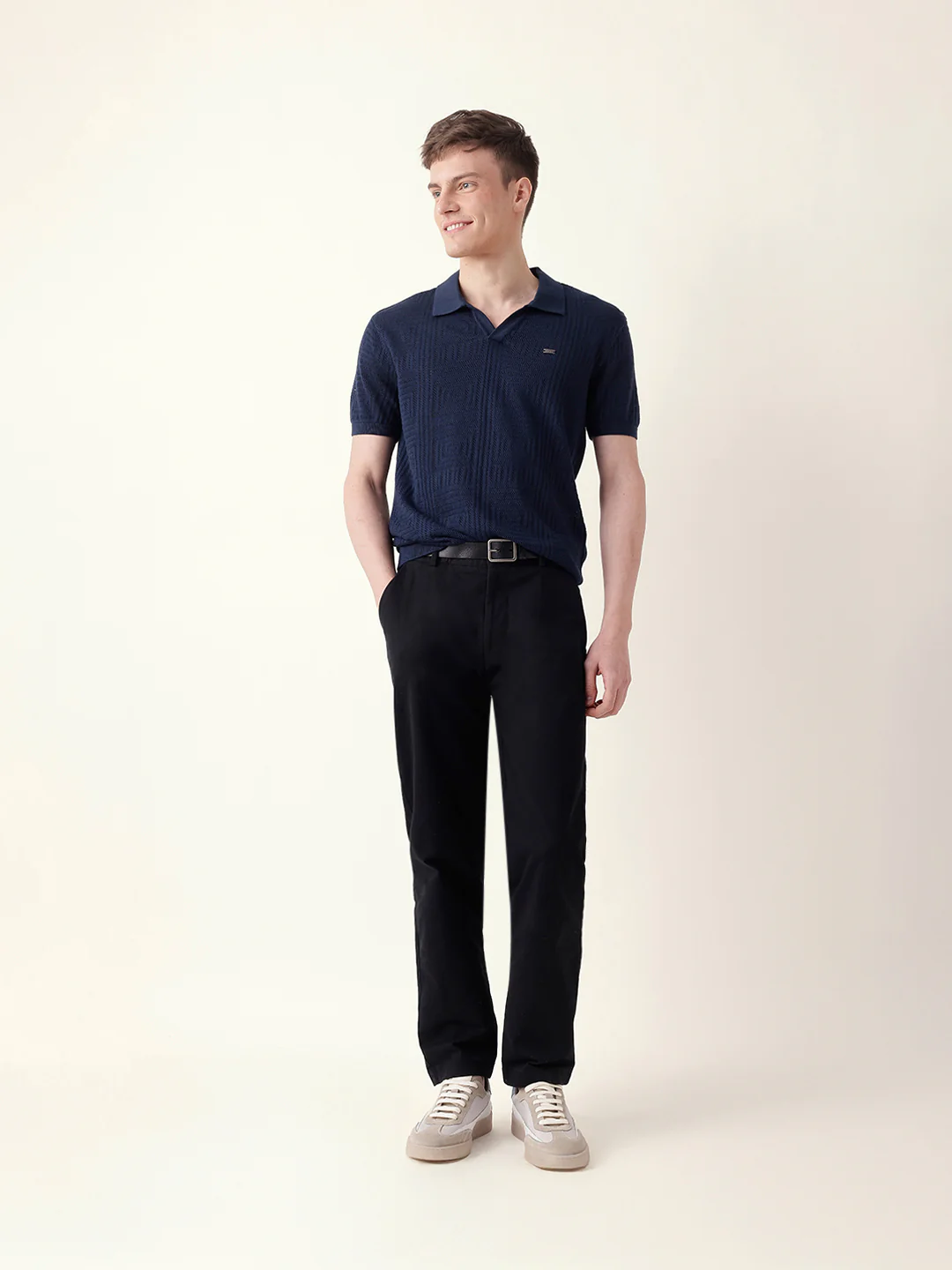 Men Blue Half Sleeve Polo T-Shirt - Image 8