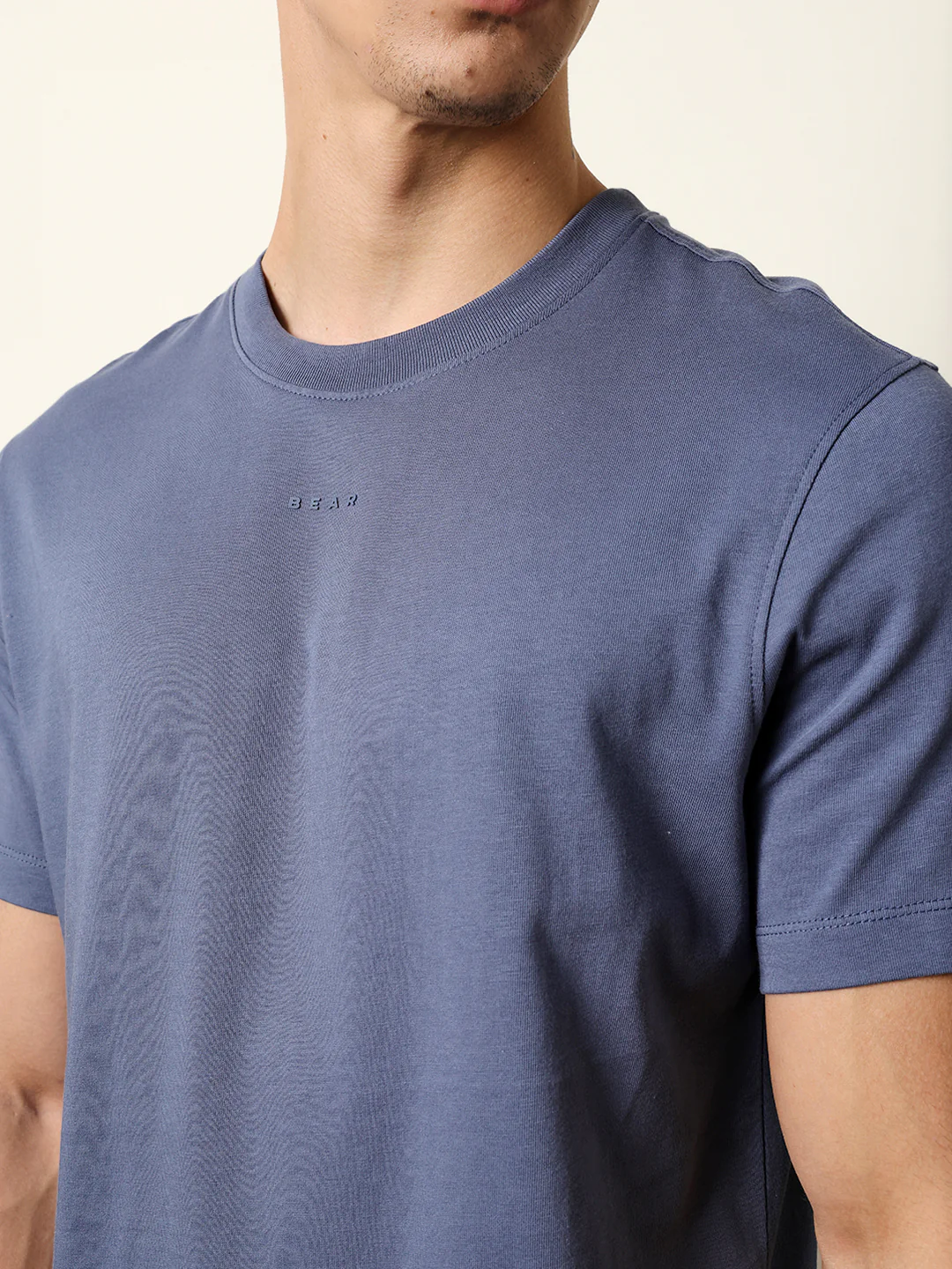 Men Blue Half Sleeve Regular T-Shirt - Image 6