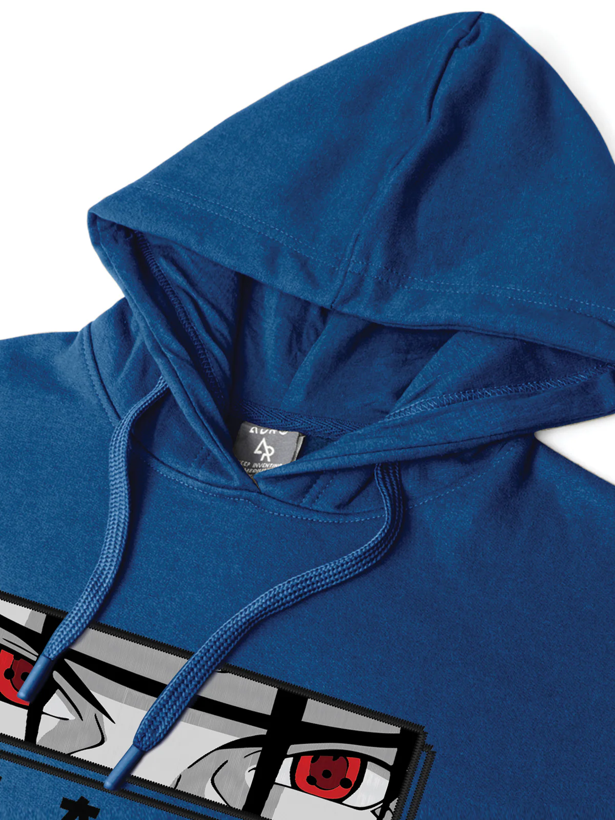 Men Blue Printed Hoodie - Image 5